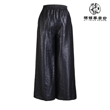 Pants - Soft Skin-Friendly Material, Classic Oriental Trousers Guangdong Black Pearl Gambiered Guangdong Gauze xiangyunsha