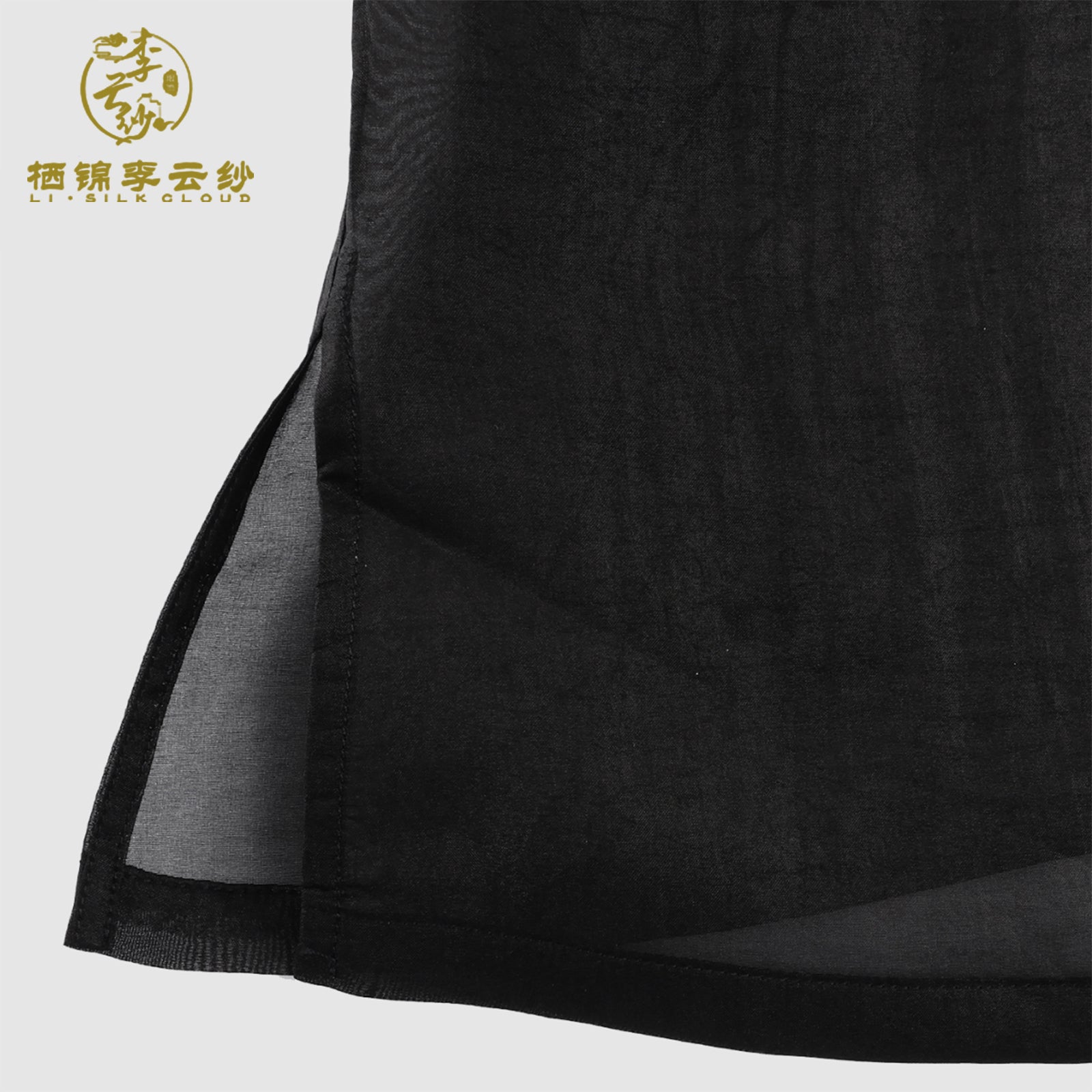 [Ink Jade]Chinese-style Top-Sculpted Fit Gambiered Silk  Guangdong Black Pearl Gambiered Guangdong Gauze xiangyunsha