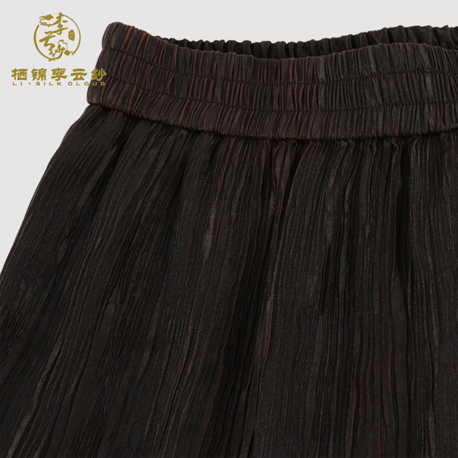 Xiangyunsha embroidered trousers · Soft misty feel  Southeast Asian resort style Guangdong Black Pearl Gambiered Guangdong Gauze xiangyunsha