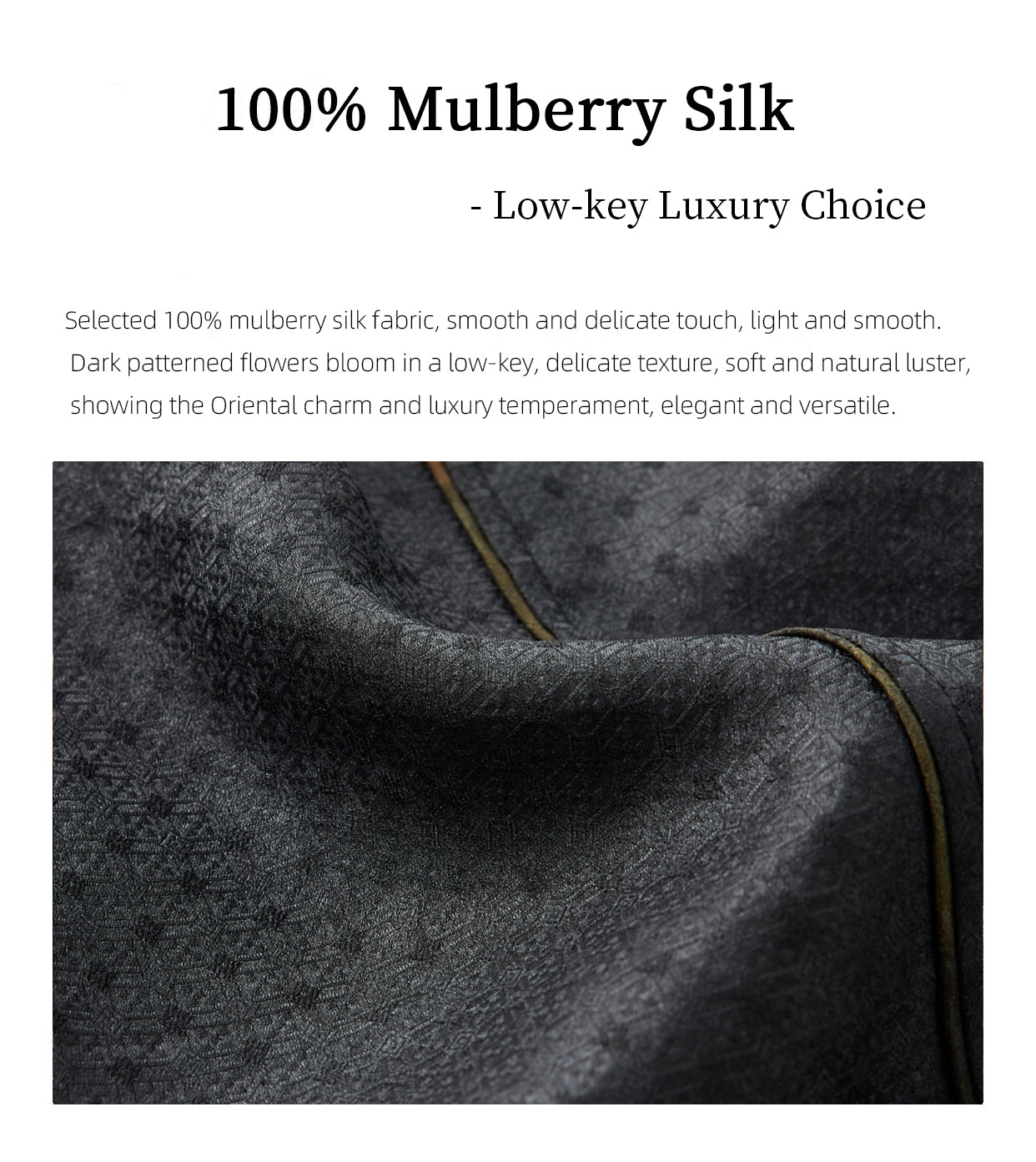 V-Neck Vest Top - 100% Mulberry Silk, Chinese Style, Elegant Sleevel Guangdong Black Pearl Gambiered Guangdong Gauze xiangyunsha