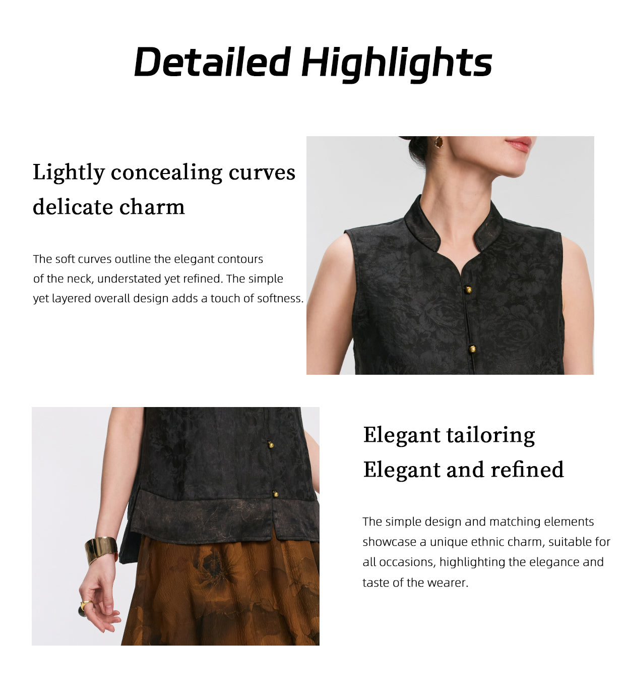 Retro Xiangyunsha Blouse · Oriental Nostalgic Aesthetics  Guangdong Black Pearl Gambiered Guangdong Gauze xiangyunsha