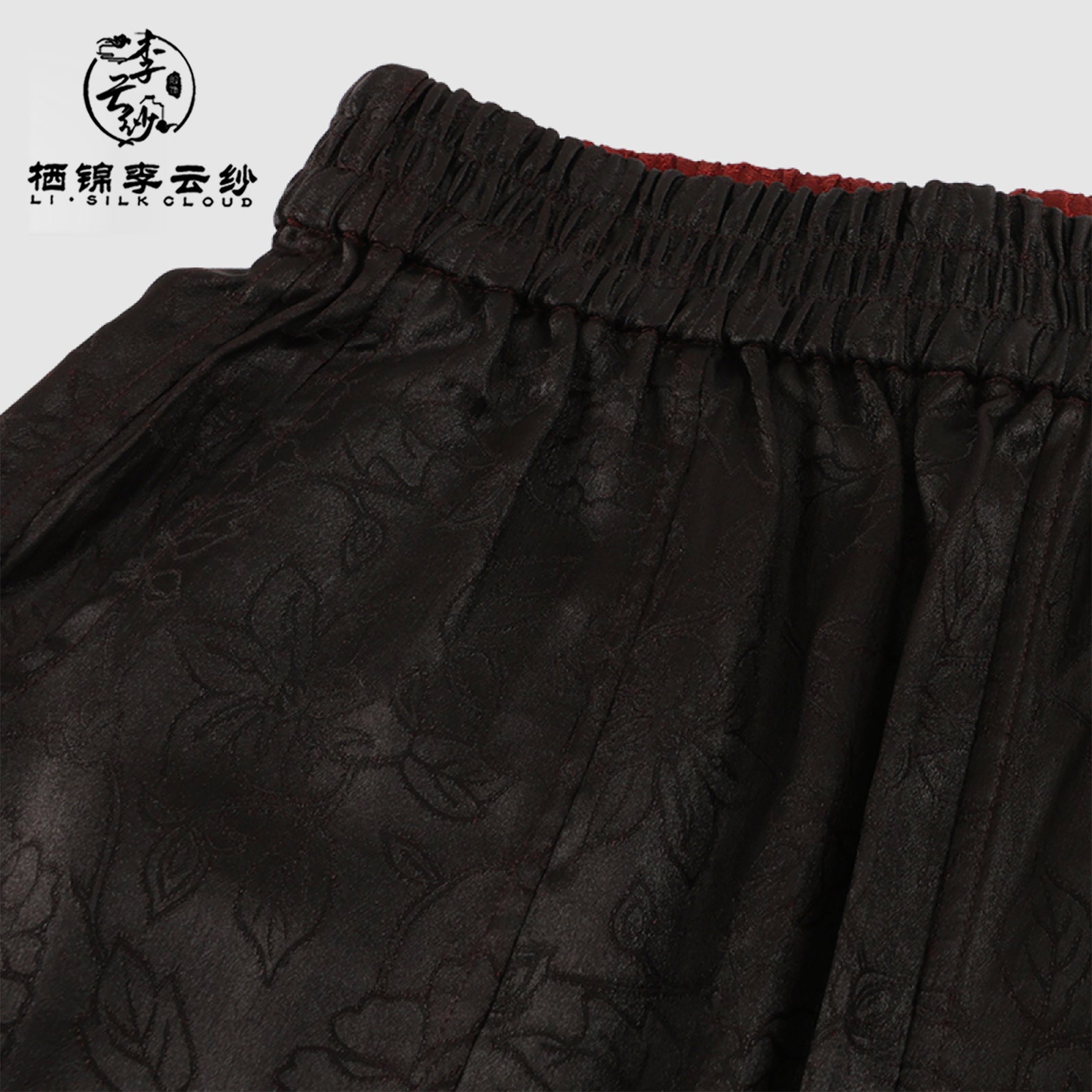 Pants - Soft Skin-Friendly Fabric, Elegant Oriental Trousers Guangdong Black Pearl Gambiered Guangdong Gauze xiangyunsha