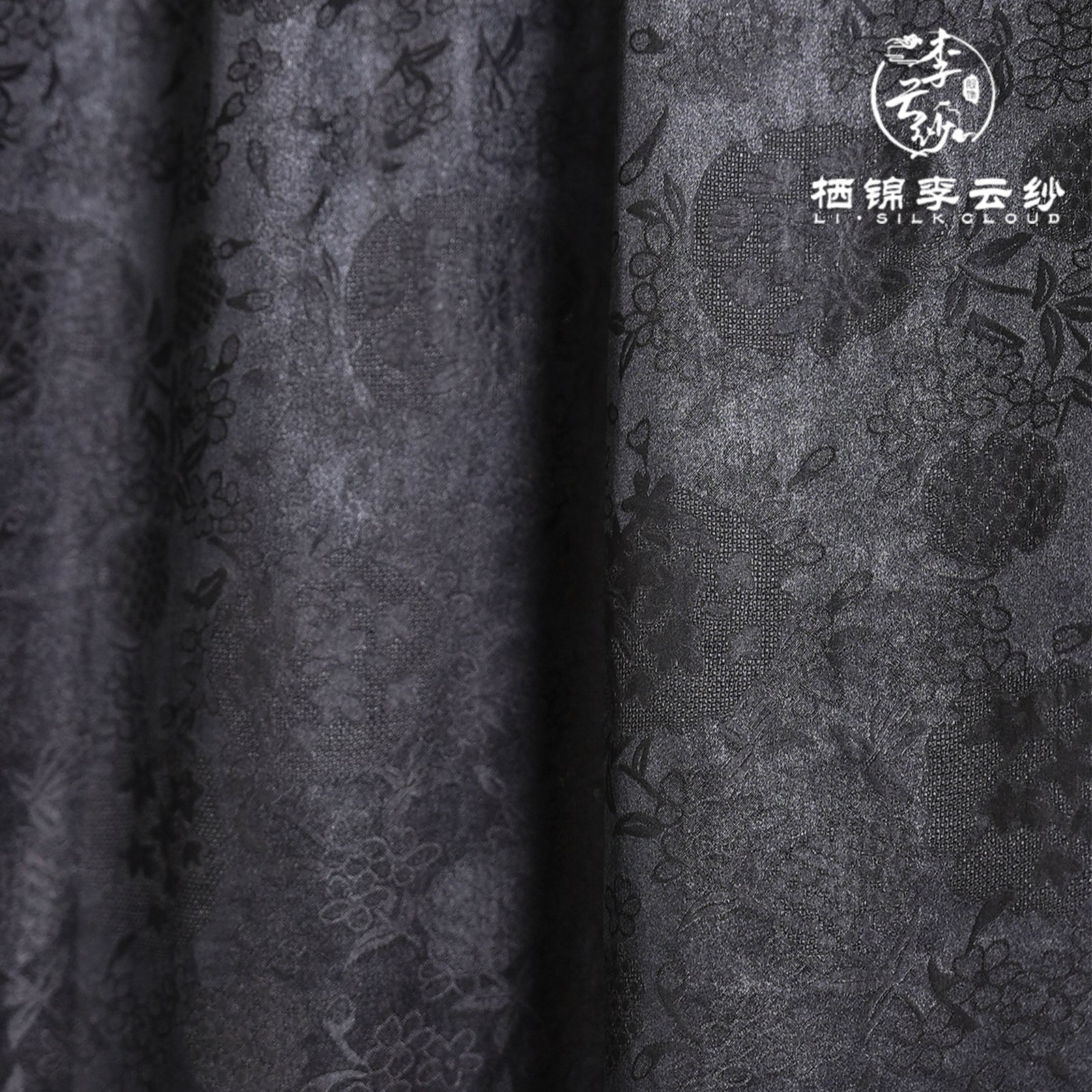 New Chinese-style embroidered dress l Detachable belt +elegant bow tie | Slim-fitting retro style | Guangdong Black Pearl Gambiered Guangdong Gauze xiangyunsha