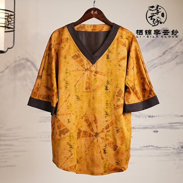 Xiangyunsha TOP .reserved elegance · Matte silk feel Guangdong Black Pearl Gambiered Guangdong Gauze xiangyunsha
