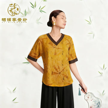 Xiangyunsha TOP .reserved elegance · Matte silk feel Guangdong Black Pearl Gambiered Guangdong Gauze xiangyunsha