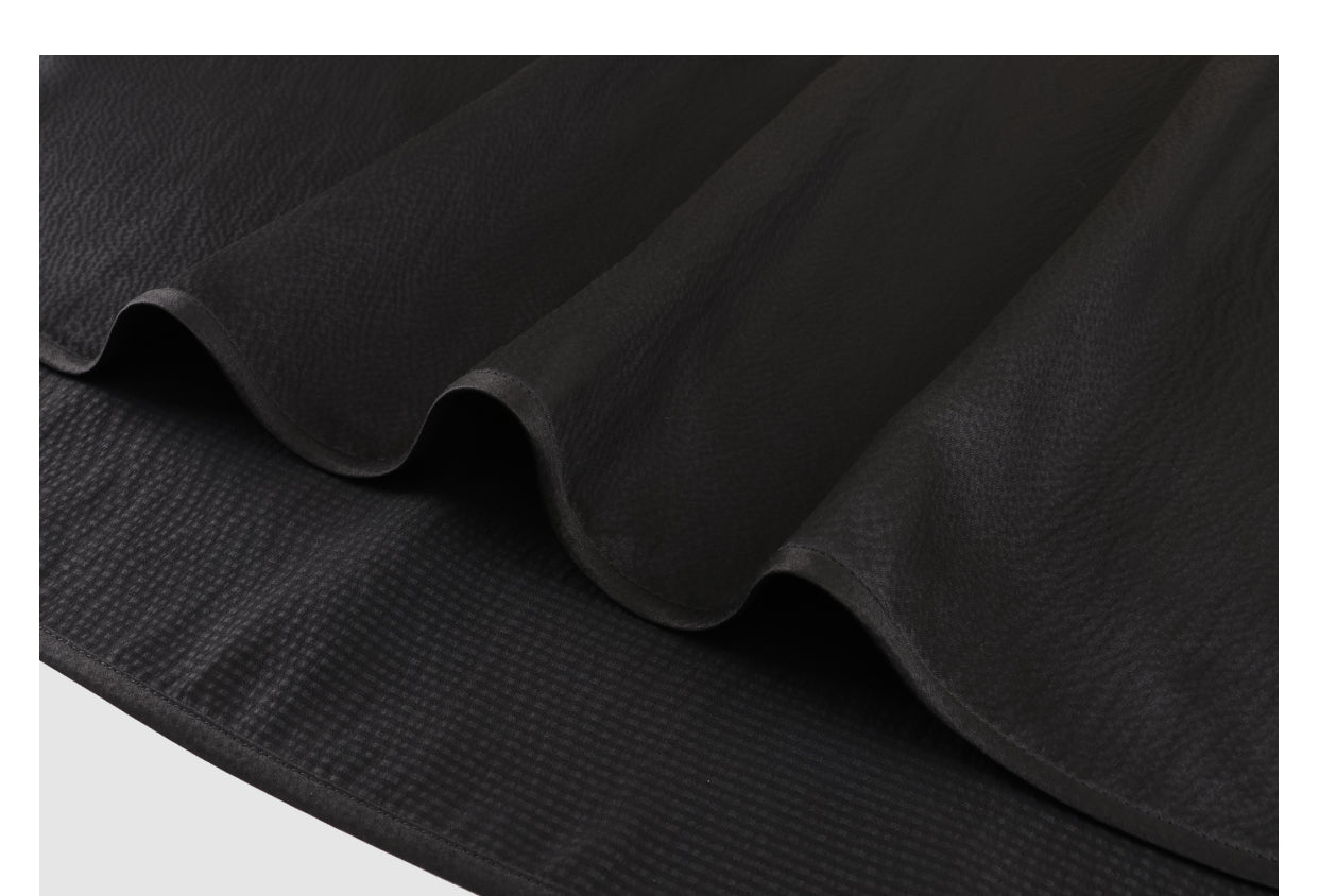 Xiangyunsha casual top wide hem design Perfectly conceals the hips Cloud Feeling Skin Friendly Fabric Guangdong Black Pearl Gambiered Guangdong Gauze xiangyunsha