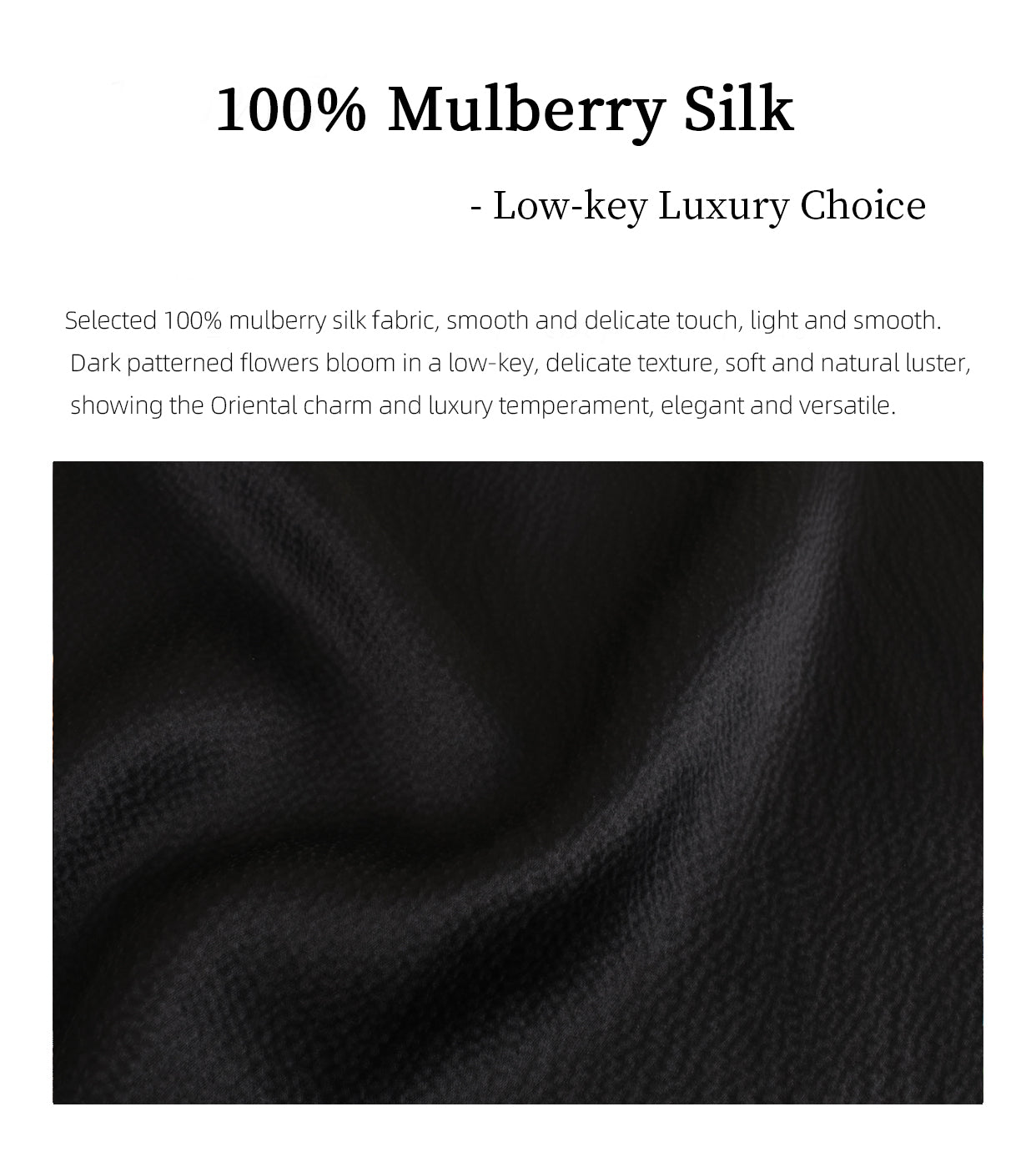 Xiangyunsha casual top wide hem design Perfectly conceals the hips Cloud Feeling Skin Friendly Fabric Guangdong Black Pearl Gambiered Guangdong Gauze xiangyunsha