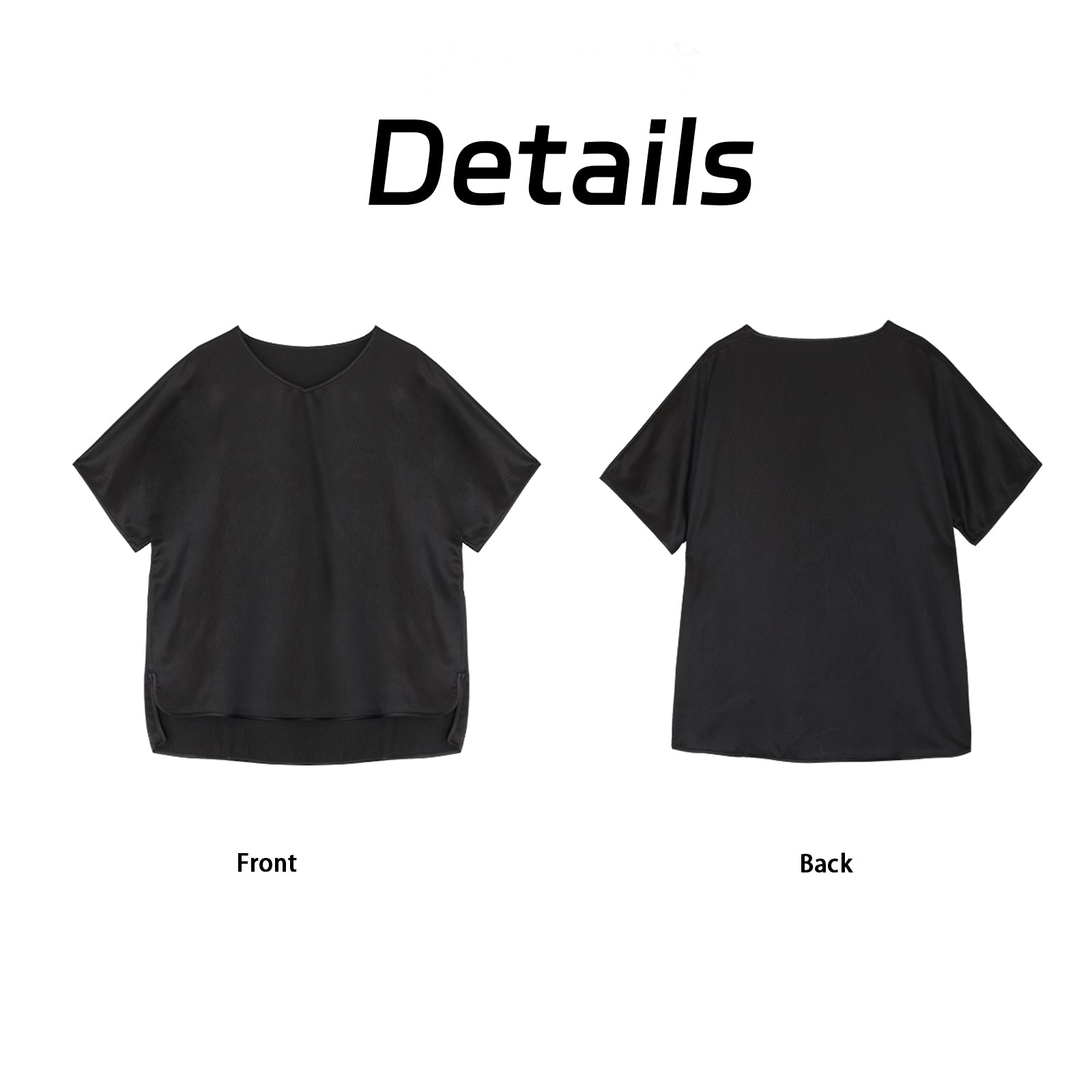 Xiangyunsha casual top wide hem design Perfectly conceals the hips Cloud Feeling Skin Friendly Fabric Guangdong Black Pearl Gambiered Guangdong Gauze xiangyunsha