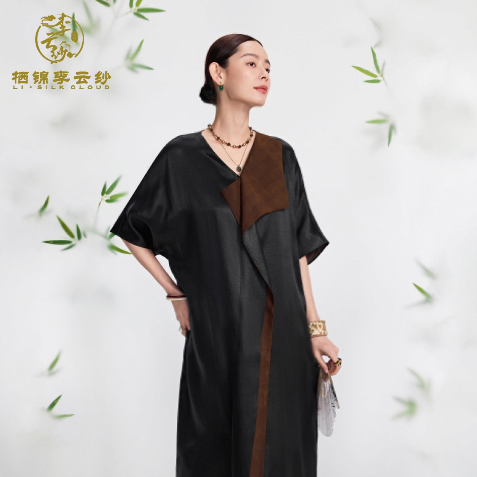 Xiangyunsha Dress · Minimalist Cut · Oriental Aesthetics  Guangdong Black Pearl Gambiered Guangdong Gauze xiangyunsha