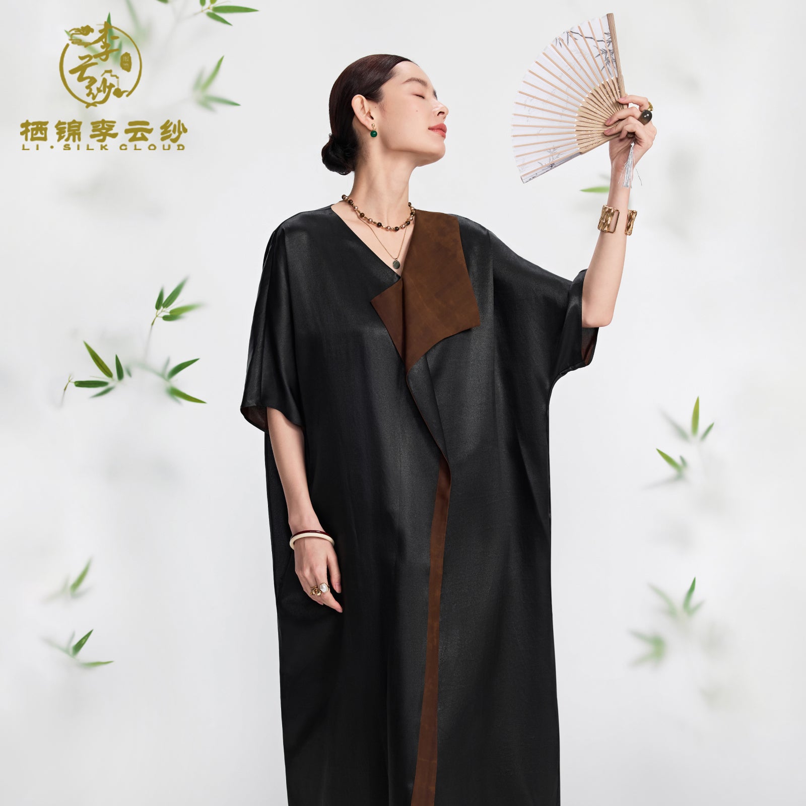 Xiangyunsha Dress · Minimalist Cut · Oriental Aesthetics  Guangdong Black Pearl Gambiered Guangdong Gauze xiangyunsha