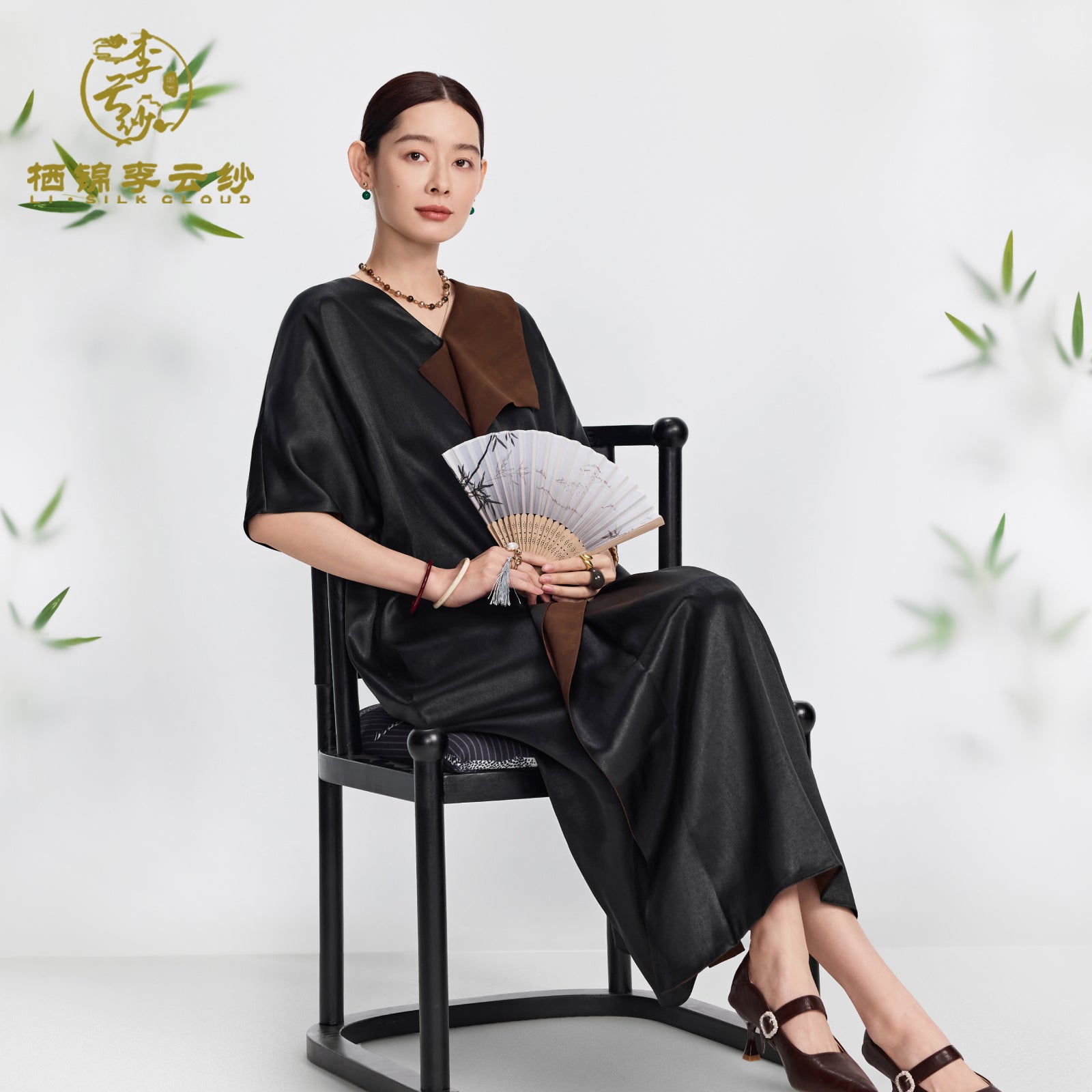 Xiangyunsha Dress · Minimalist Cut · Oriental Aesthetics  Guangdong Black Pearl Gambiered Guangdong Gauze xiangyunsha