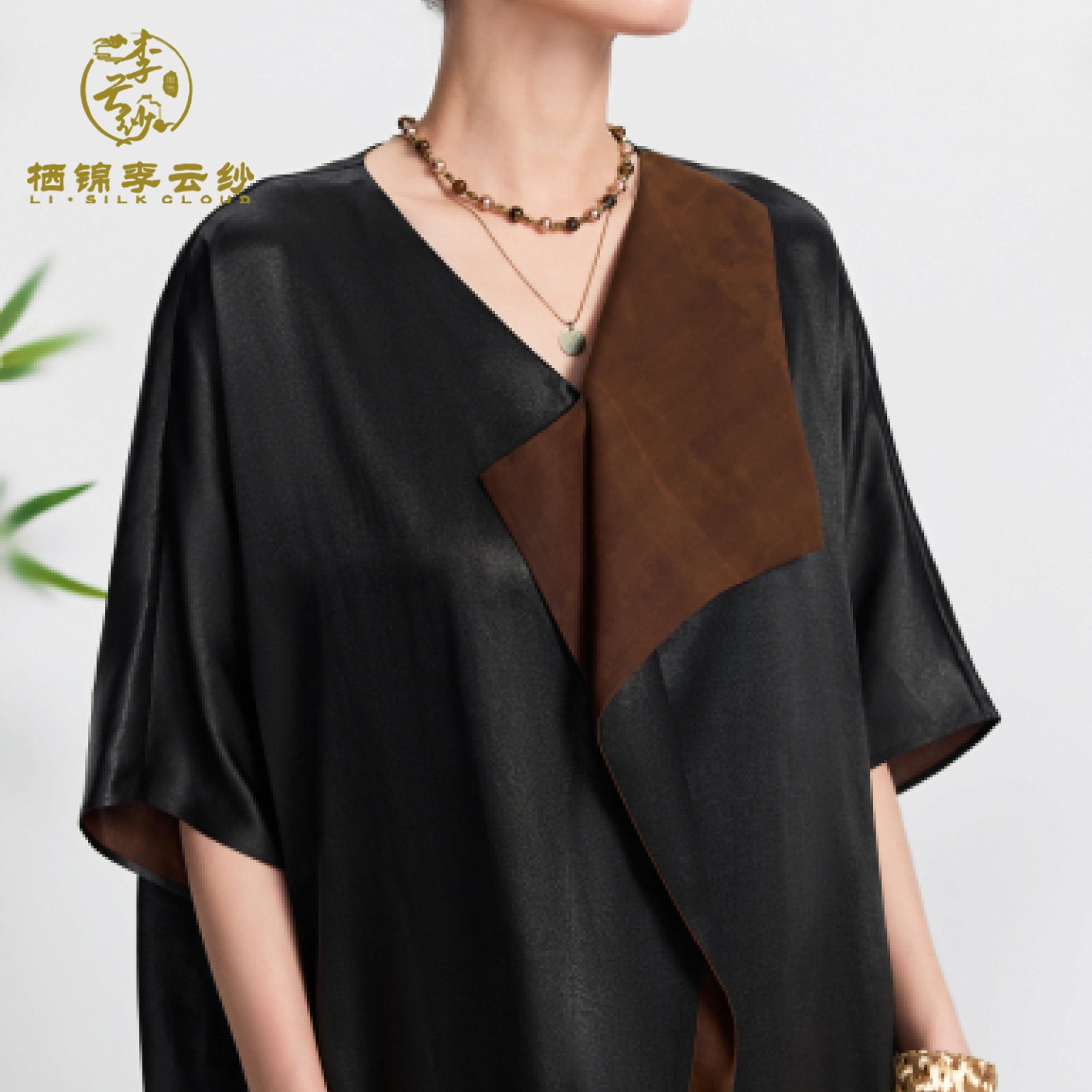 Xiangyunsha Dress · Minimalist Cut · Oriental Aesthetics  Guangdong Black Pearl Gambiered Guangdong Gauze xiangyunsha