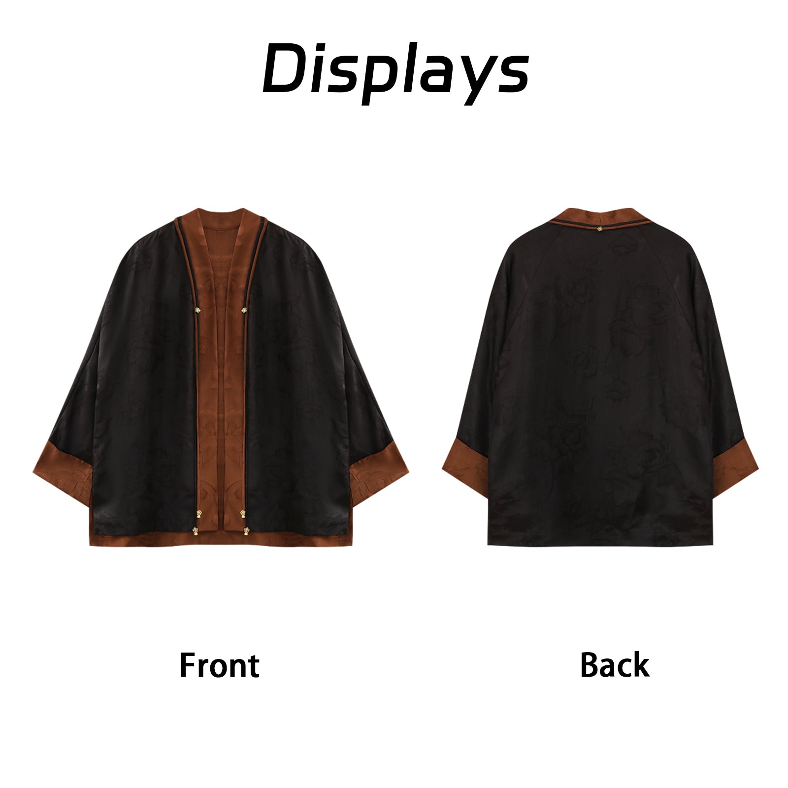 Soft Xiangyunsha Silk Coat · Brown-Black High-End Feel.Intangible Cultural Heritage Craftsmanship Breathable andHeat-Resistant   Guangdong Black Pearl Gambiered Guangdong Gauze xiangyunsha