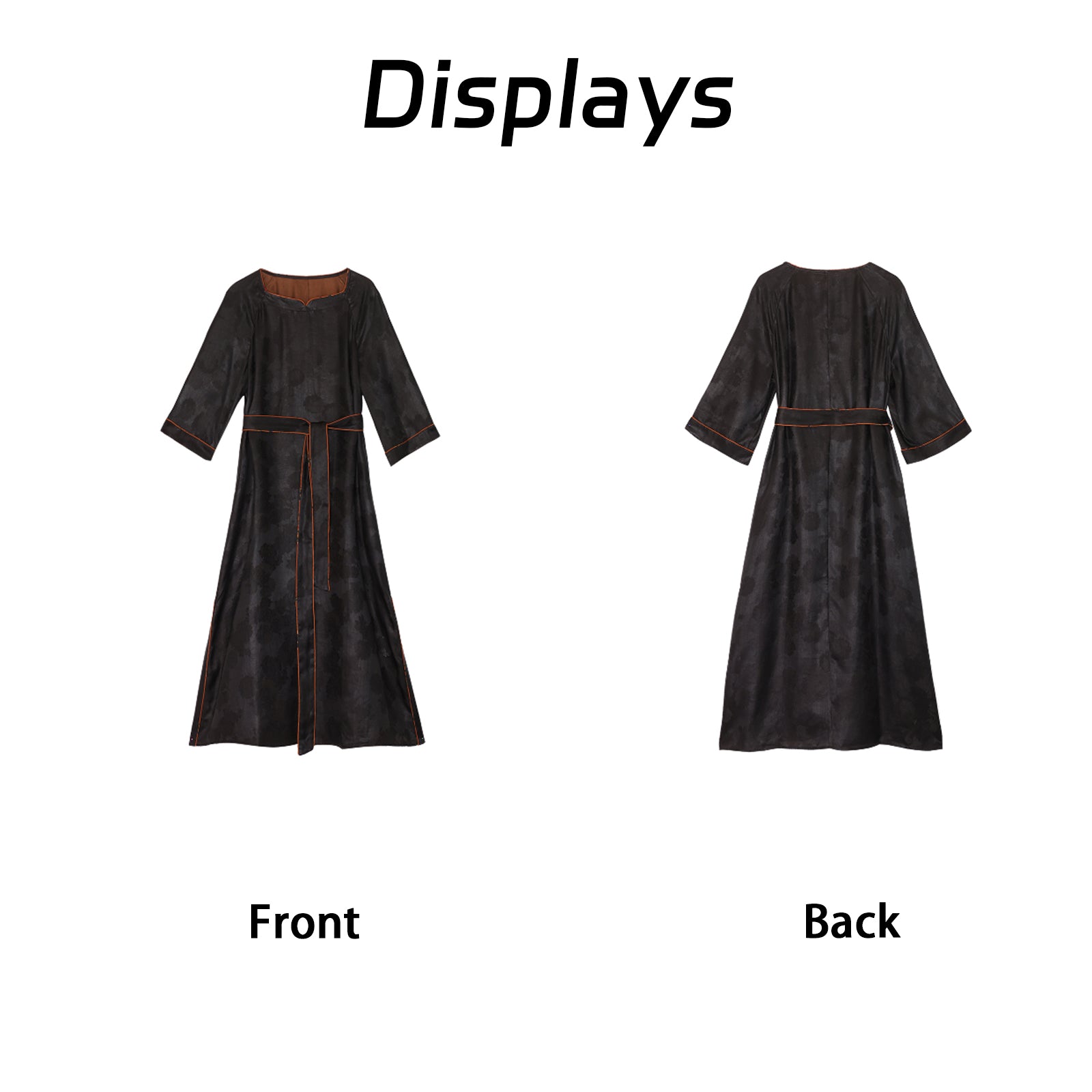 Xiangyunsha Retro Dress · Cool fabric · Oriental elegance   Guangdong Black Pearl Gambiered Guangdong Gauzexiangyunsha