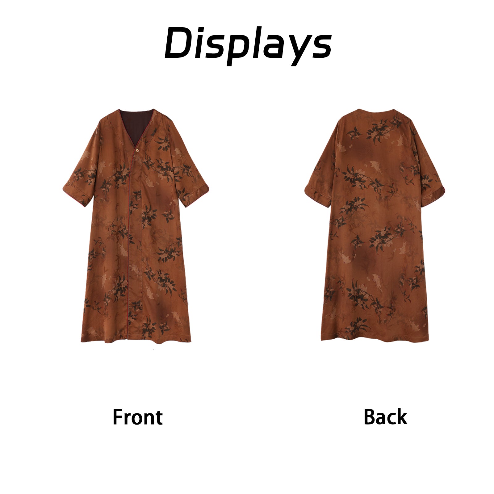 Flower and bird embroidered Xiangyunsha long skirt . Cool and breathable Commuting and vacationing   GuangdongBlack Pearl Gambiered Guangdong Gauze xiangyunsha