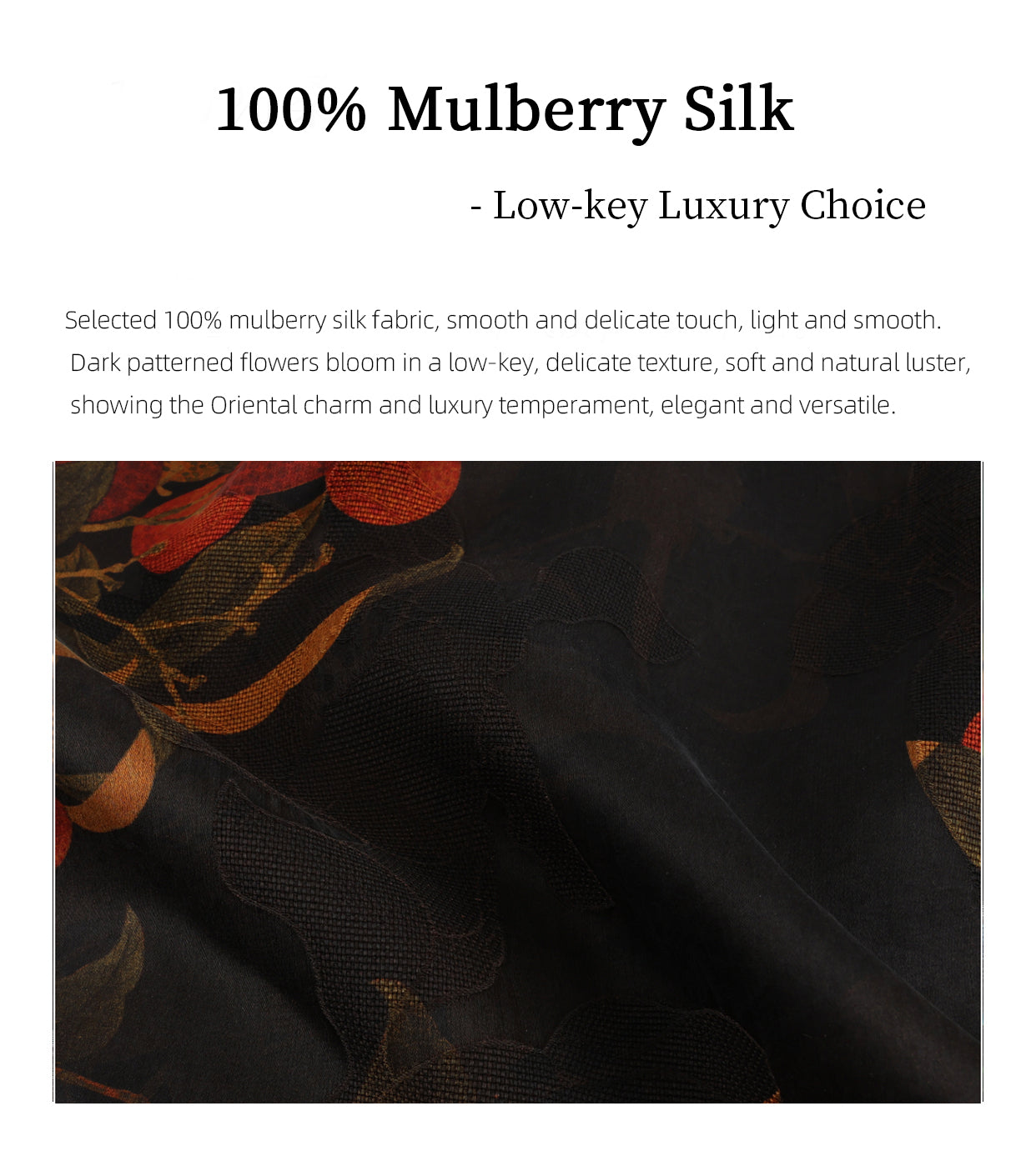 SlLK Wrap Dress Xiangyunsha | ink-Wash Print | Accent KnotButtons | Effortlessly Slim Guangdong Black Pearl GambieredGuangdong Gauze xiangyunsha