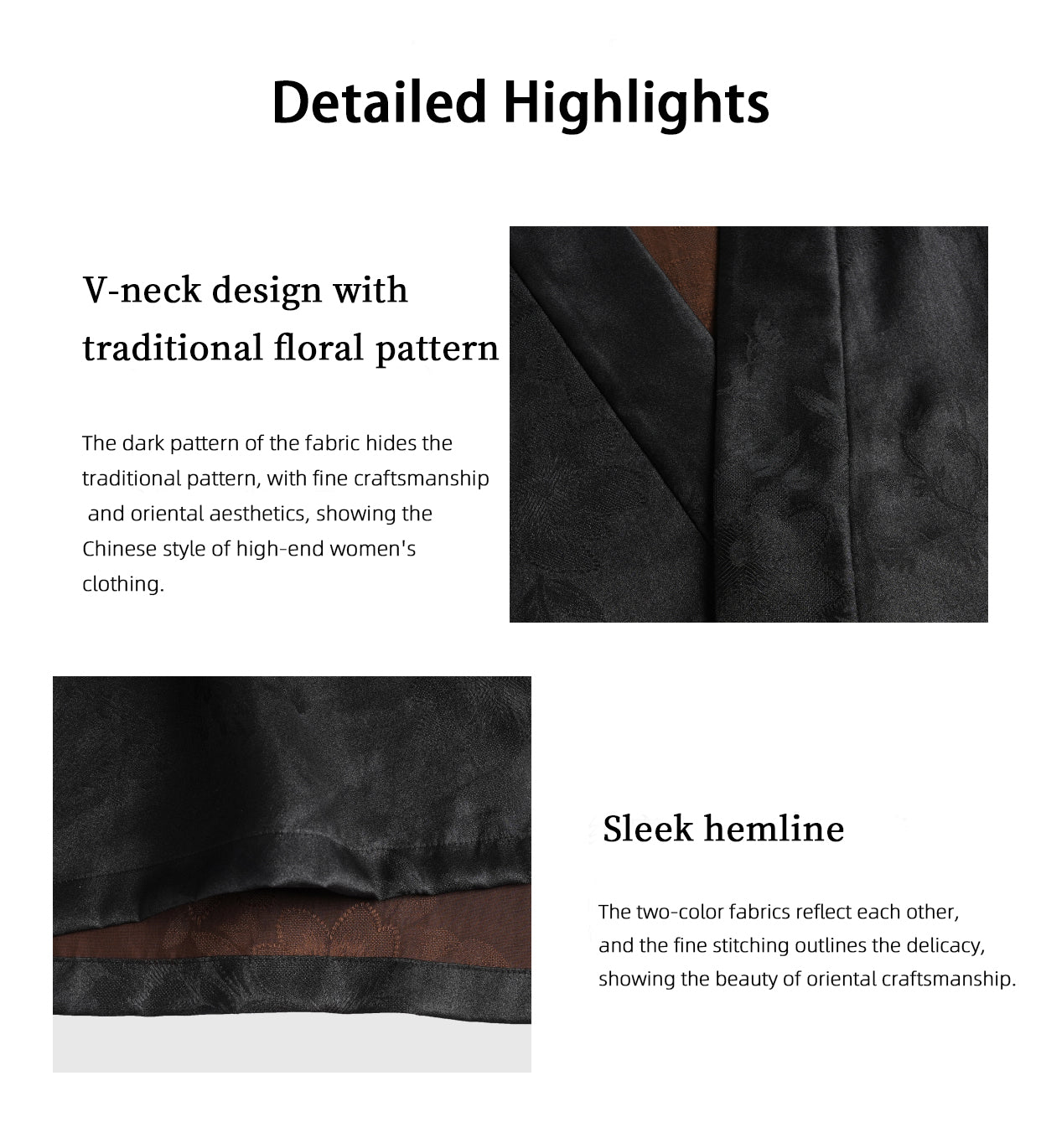 Xiangyunsha Silk Coat | Hand-Stitched Florals |Suitable forboth air-conditioned rooms and outdoors Elegant and notsweaty Guangdong Black Pearl Gambiered GuangdongGauze xiangyunsha