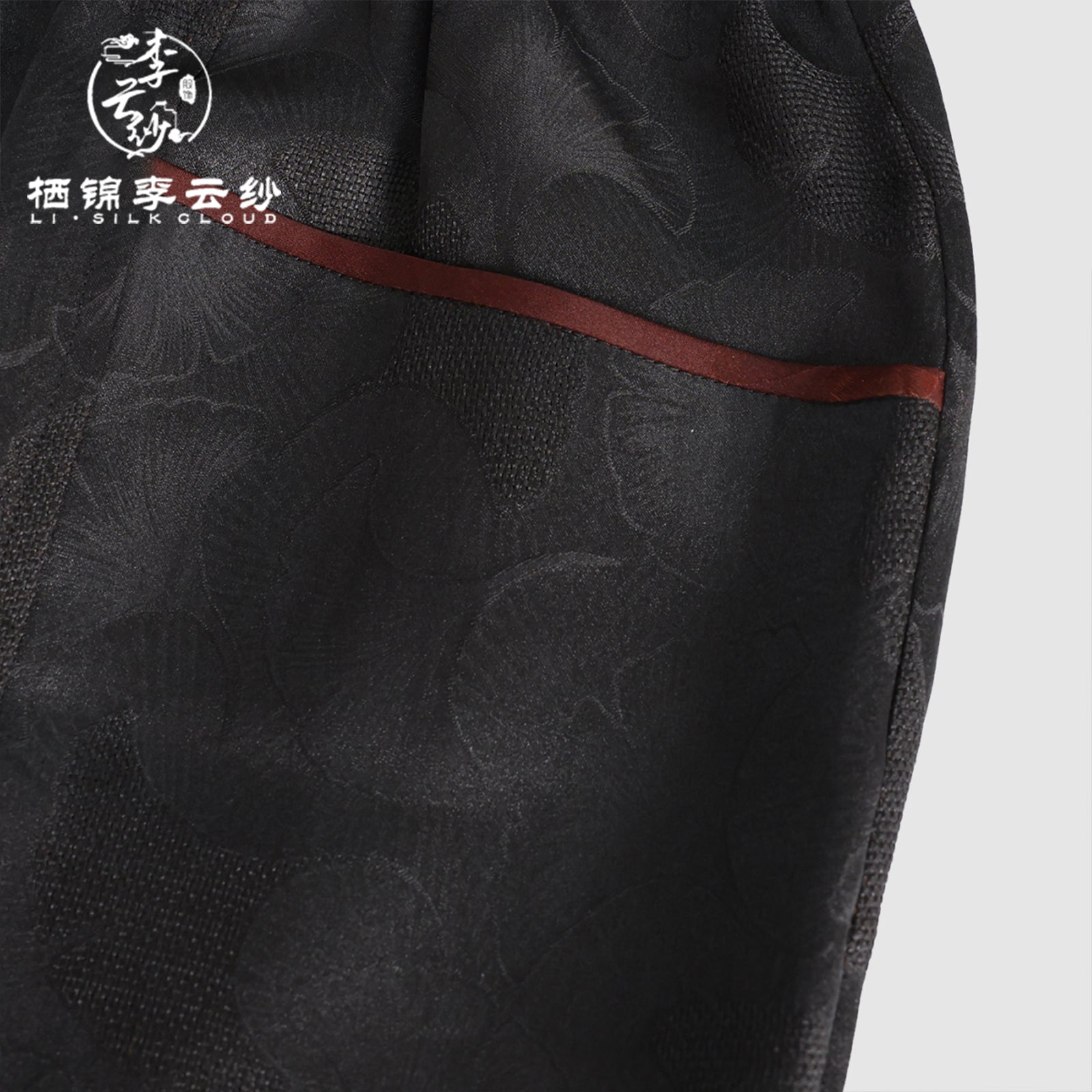Trousers - Oriental Style, Lightweight Breathable, Classic Chinese Guangdong Black Pearl Gambiered Guangdong Gauze xiangyunsha