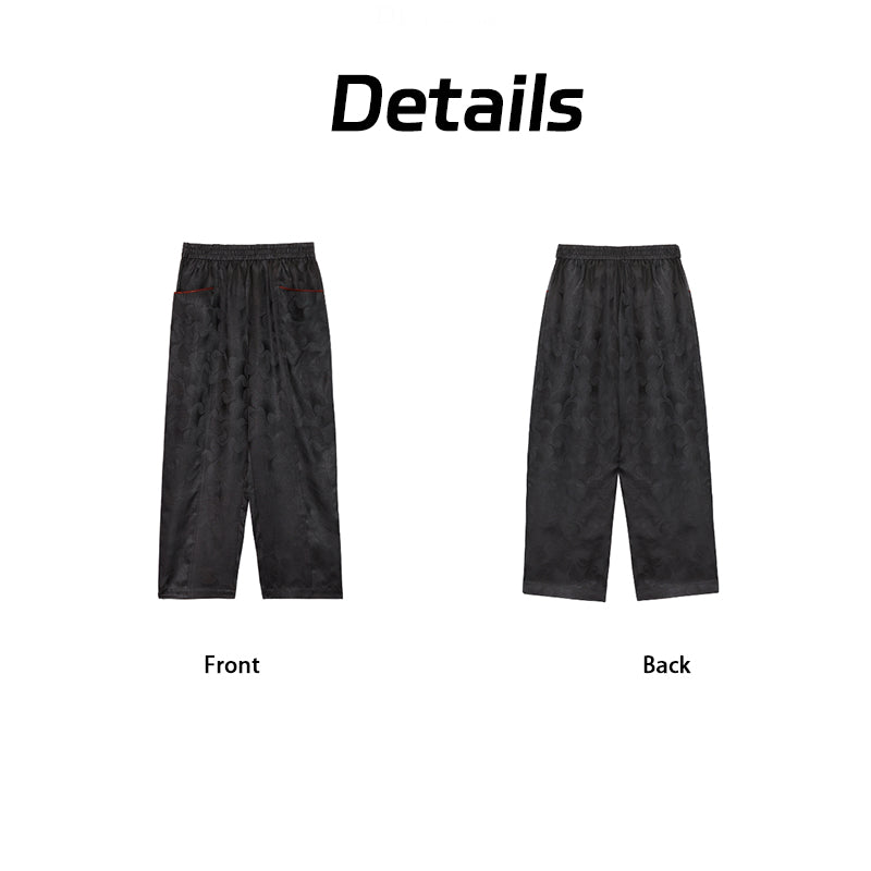 Trousers - Oriental Style, Lightweight Breathable, Classic Chinese Guangdong Black Pearl Gambiered Guangdong Gauze xiangyunsha