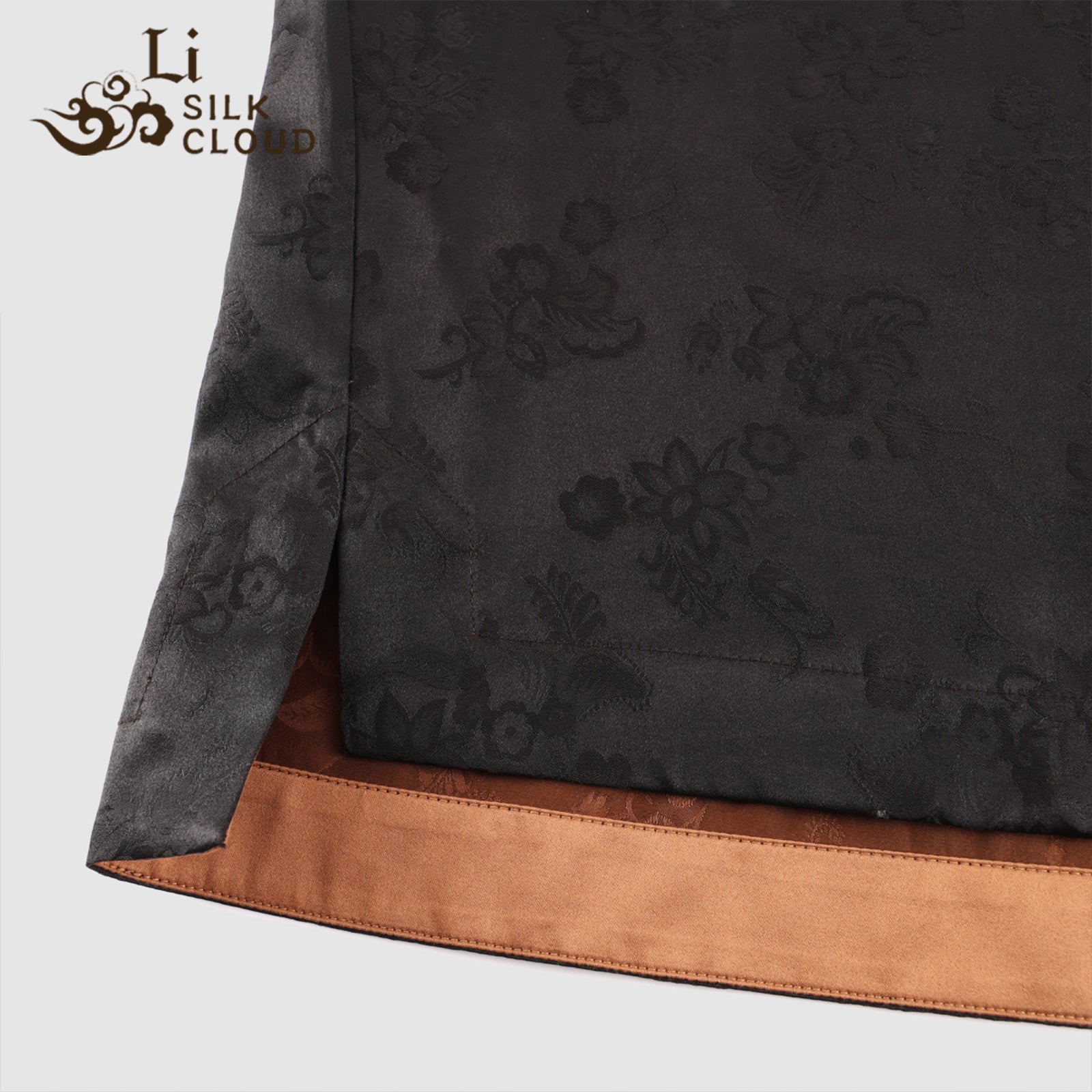 Xiangyunsha Chinese style Zen Top | Flattering Necklineslimming and Can cover hips | Quiet Luxury GuangdongBlack Pearl Gambiered Guangdong Gauze xiangyunsha