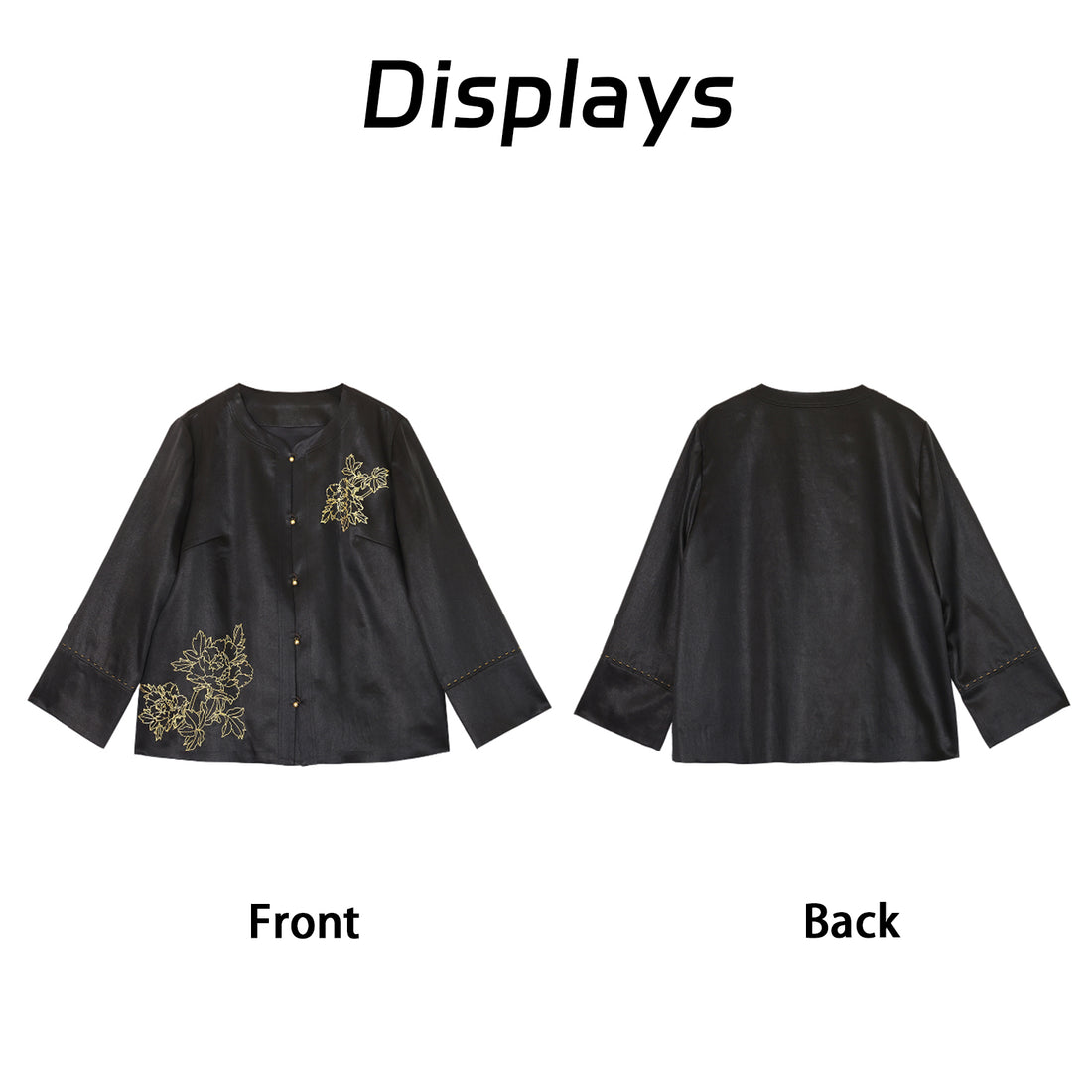 Guangdong Black Pearl Gambiered Guangdong Gauze xiangyunsha Top, Neat Cutting, Easy-Care, Fits Autumn Temperature Swings, Dual-Use for Leisure & Work