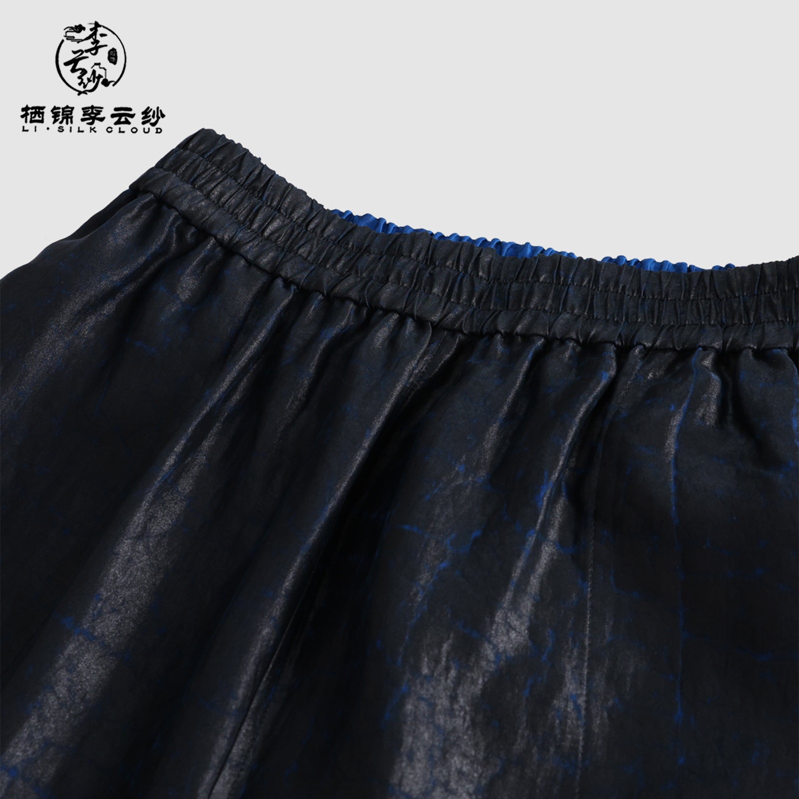 Modest Xiangyunsha Pants Chinese style| Reversible AnkleLength | Eternal Lucky Motif | Breezy in Heat GuangdongBlack Pearl Gambiered Guangdong Gauze xiangyunsha