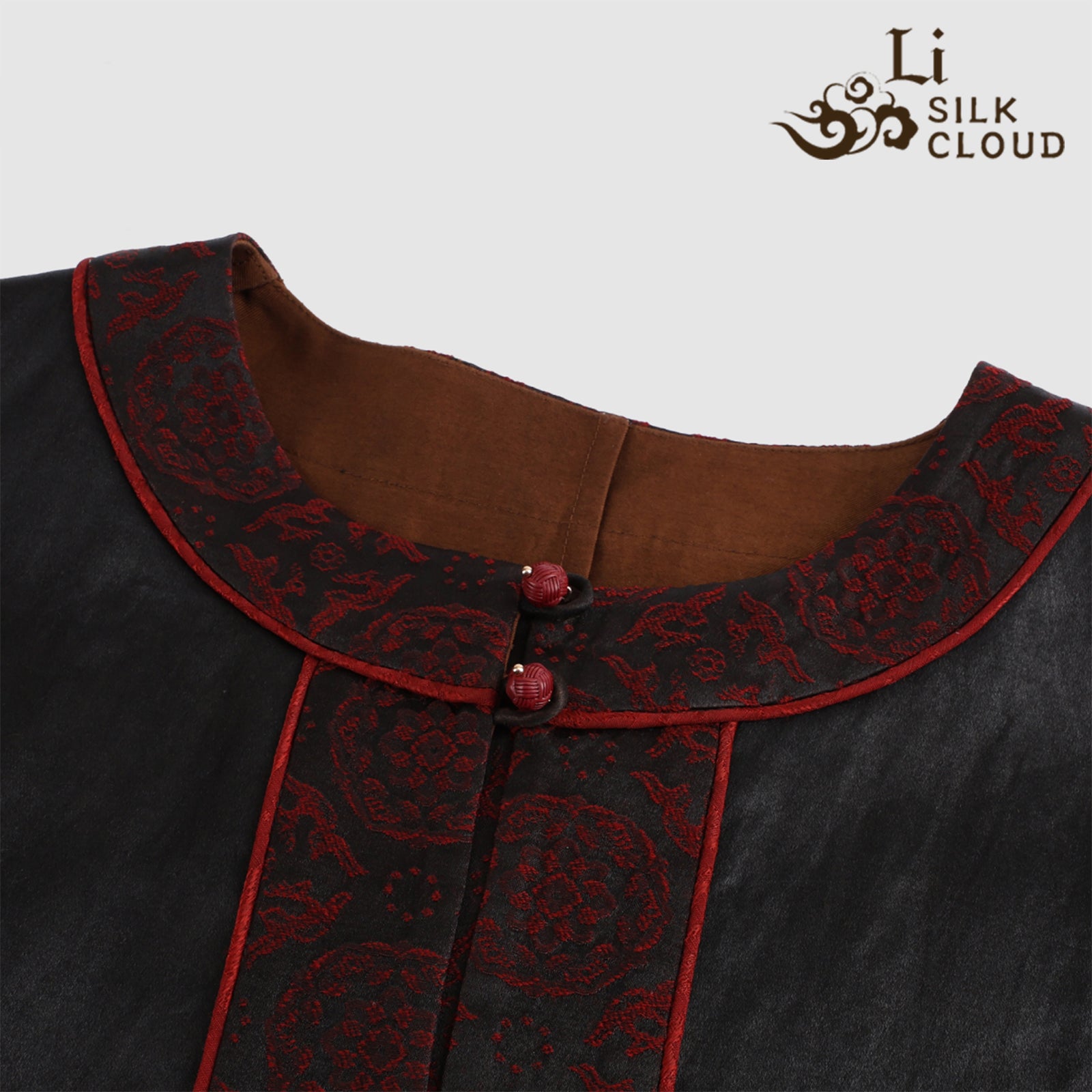 Coat, Plant-Dyed Eco-Fabric, Lightweight & Non-Stuffy, Suitable for Autumn Temperature Swings Guangdong Black Pearl Gambiered Guangdong Gauze xiangyunsha