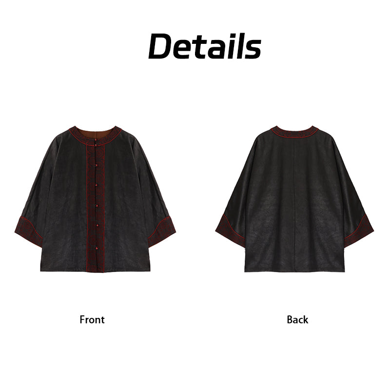 Coat, Plant-Dyed Eco-Fabric, Lightweight & Non-Stuffy, Suitable for Autumn Temperature Swings Guangdong Black Pearl Gambiered Guangdong Gauze xiangyunsha