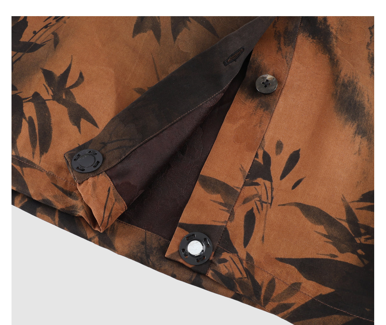 Ink painting hooded jacket UV protection and windproof Suitable for both indoor and outdoor use  Guangdong Black Pearl Gambiered Guangdong Gauze xiangyunsha