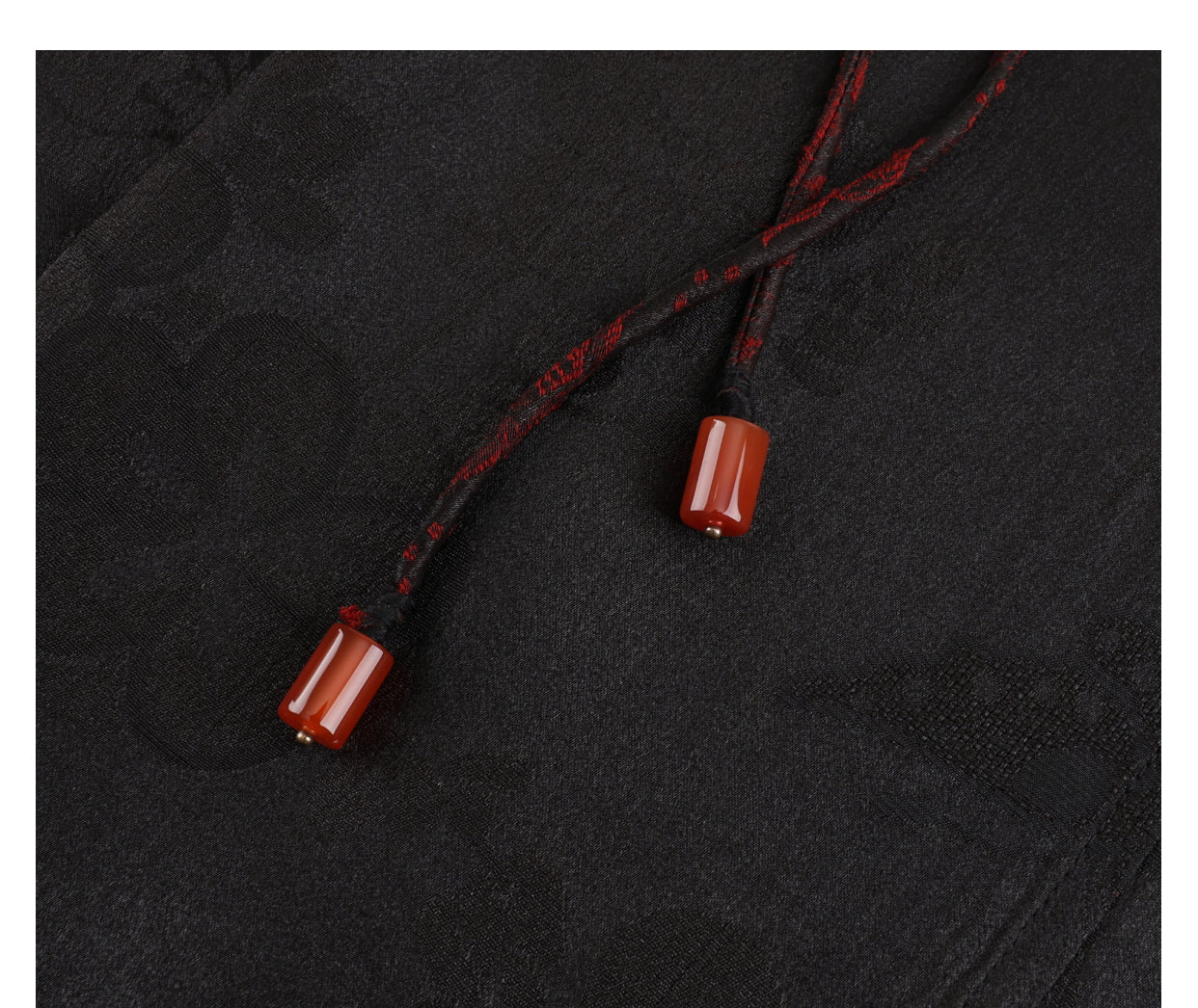 Xiangyunsha Chinese-style top · Handmade rope knotembellishment . Luxury Series  Guangdong Black Pearl Gambiered Guangdong Gauze xiangyunsha