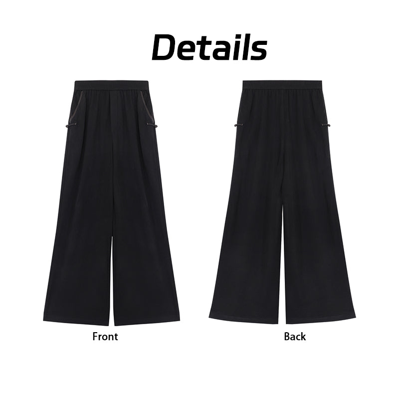 Cashmere Trousers，Soft Warm, Classic Straight Fit, Luxury Winter Guangdong Black Pearl Gambiered Guangdong Gauze xiangyunsha