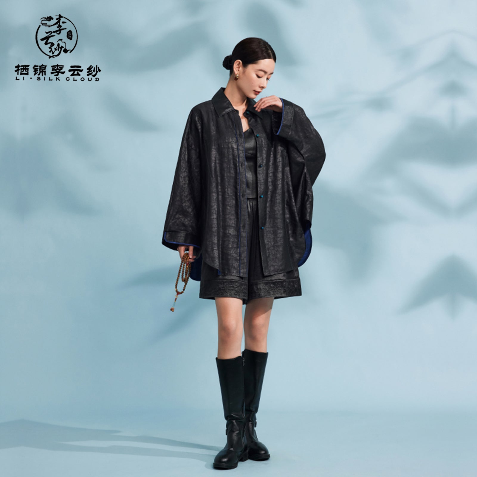 Shorts，Comfortable Breathable,Timeless Casual Short Pants for Women Guangdong Black Pearl Gambiered Guangdong Gauze xiangyunsha