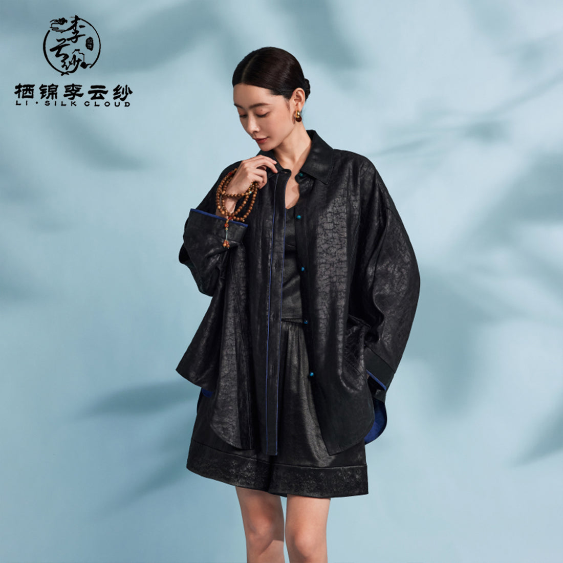 Shorts，Comfortable Breathable,Timeless Casual Short Pants for Women Guangdong Black Pearl Gambiered Guangdong Gauze xiangyunsha