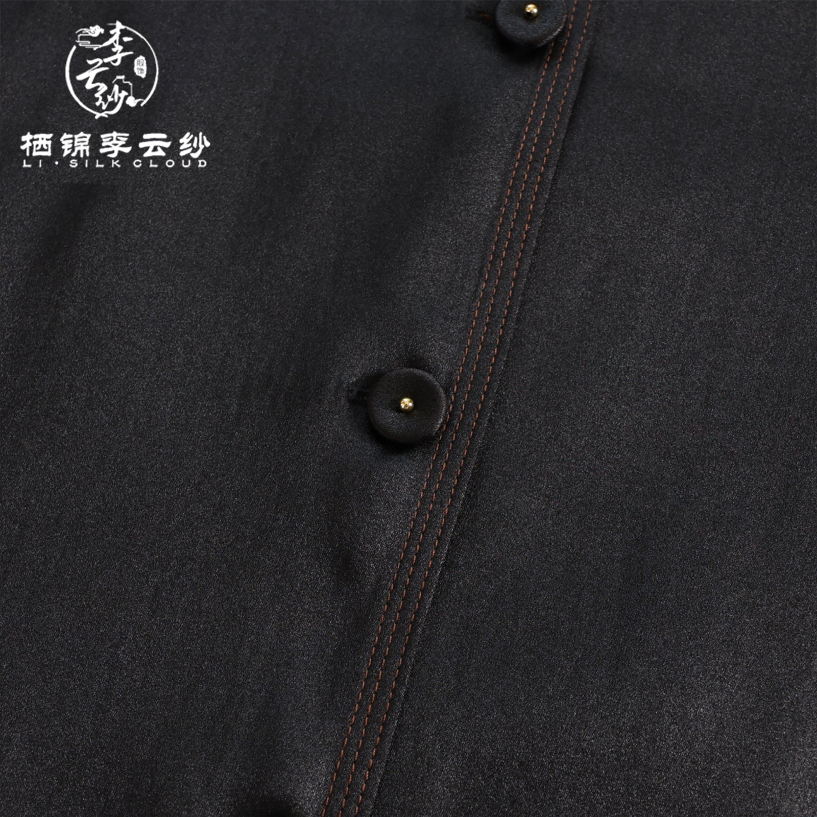 Sleeve Outerwear - Chinese Classic Style,Comfortable Silk Coat Guangdong Black Pearl Gambiered Guangdong Gauze xiangyunsha