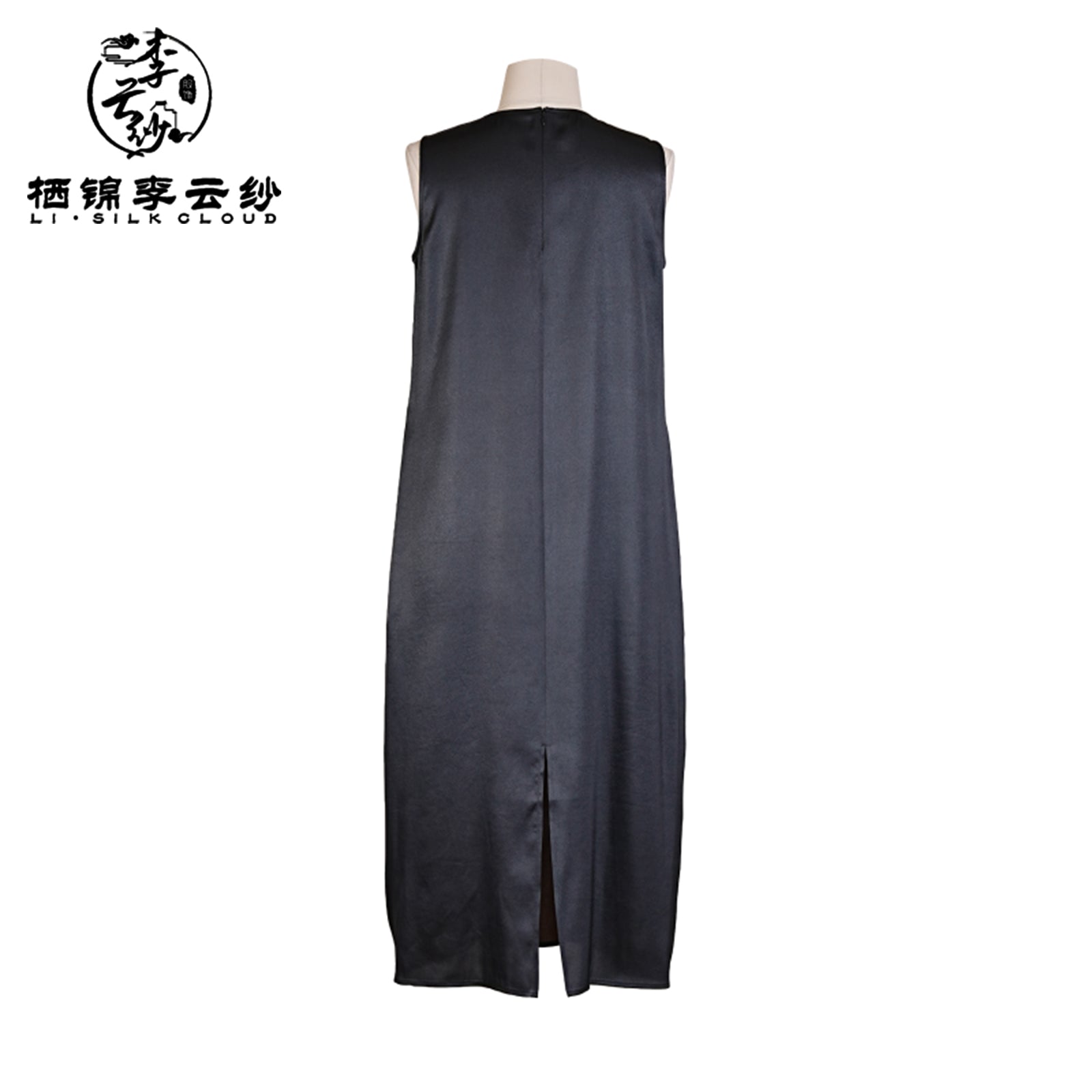 Chinese-style Xiangyunsha dress Removable belt Orientalminimalist design  Guangdong Black Pearl Gambiered Guangdong Gauze xiangyunsha