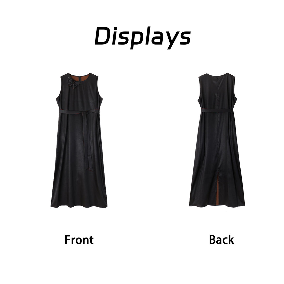 Guangdong Black Pearl Gambiered Guangdong Gauze xiangyunsha Dress, Natural Tuberose Dye, Ancient Sun-Drying Craft, Drapable & Wrinkle-Resistant, Hides Hips & Fat for All Body Types