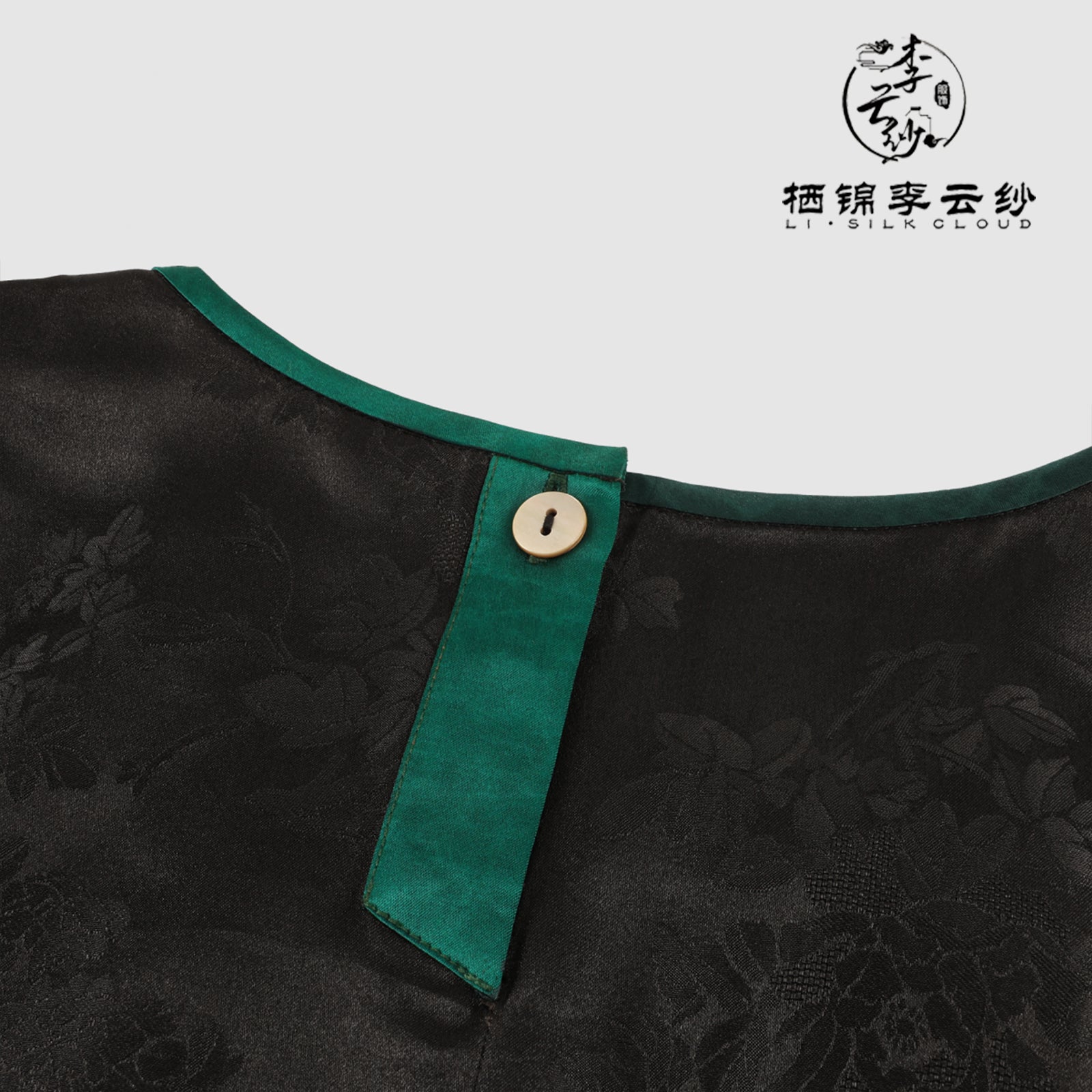 Xiangyunsha Oriental Green Bow TOP hand embroidery Traditional Craft Guangdong Black Pearl Gambiered Guangdong Gauze xiangyunsha