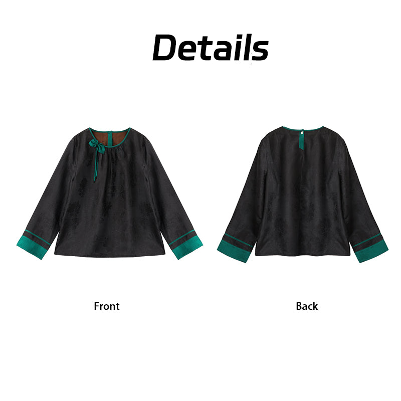 Xiangyunsha Oriental Green Bow TOP hand embroidery Traditional Craft Guangdong Black Pearl Gambiered Guangdong Gauze xiangyunsha