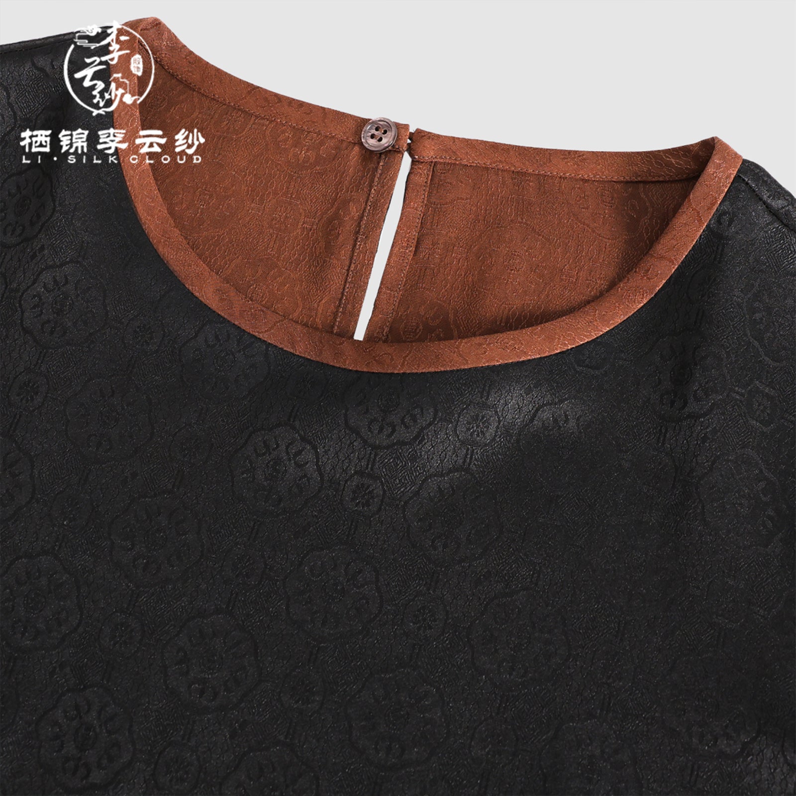 Minimalist Chinese Top Xiangyunsha | 3D Slimming Cut  Guangdong Black Pearl Gambiered Guangdong Gauzexiangyunsha