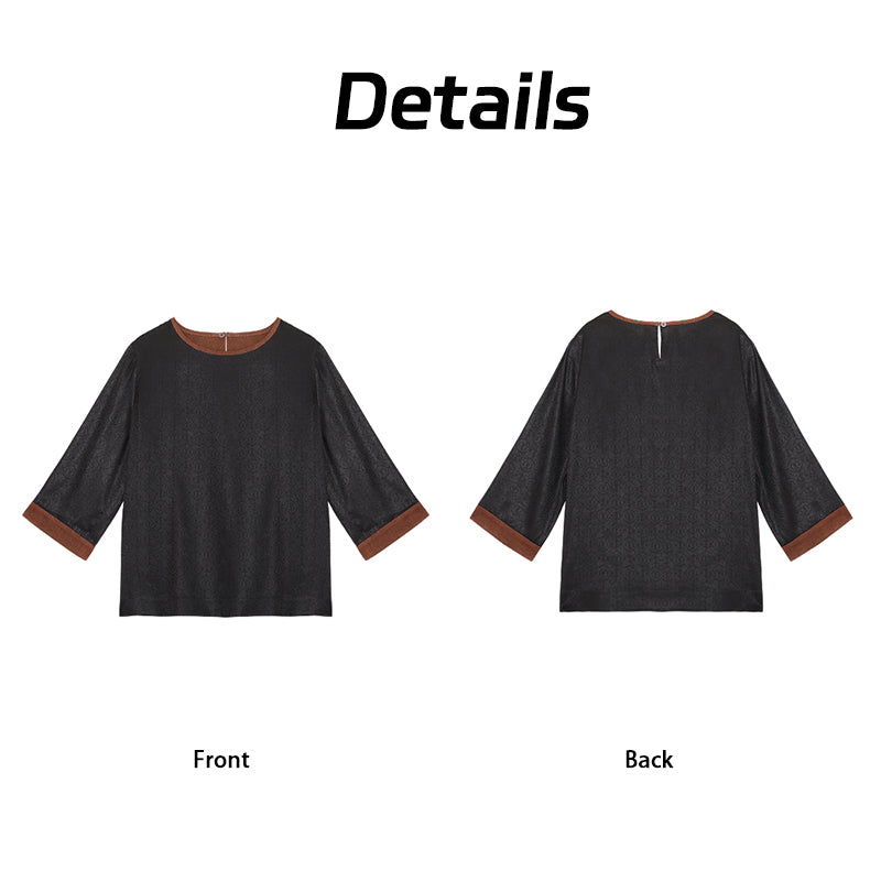 Minimalist Chinese Top Xiangyunsha | 3D Slimming Cut  Guangdong Black Pearl Gambiered Guangdong Gauzexiangyunsha