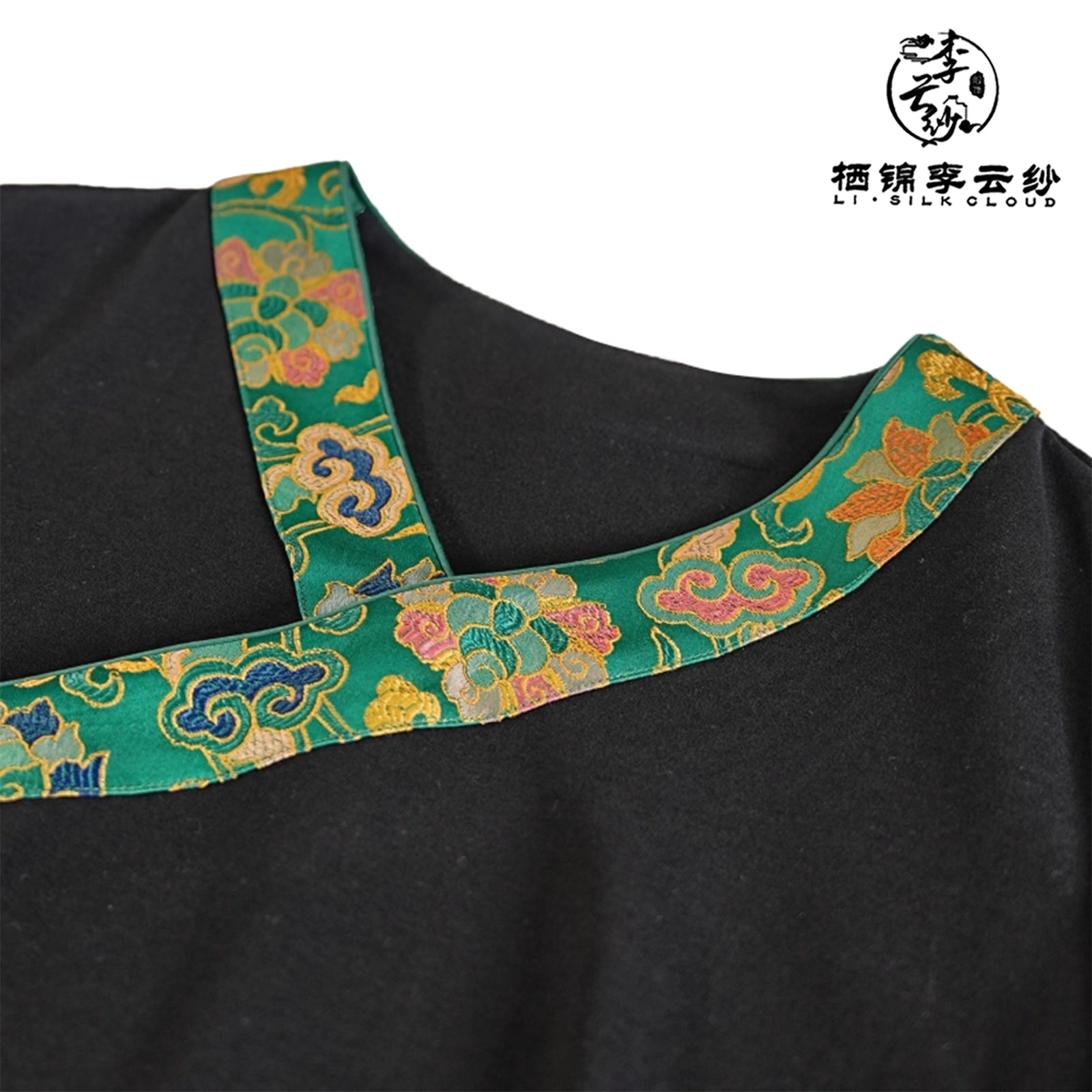 LI SILK CLOUD Top V-neck Draping Slim-fit Mulberry Silk Long Sleeve Office Blouse