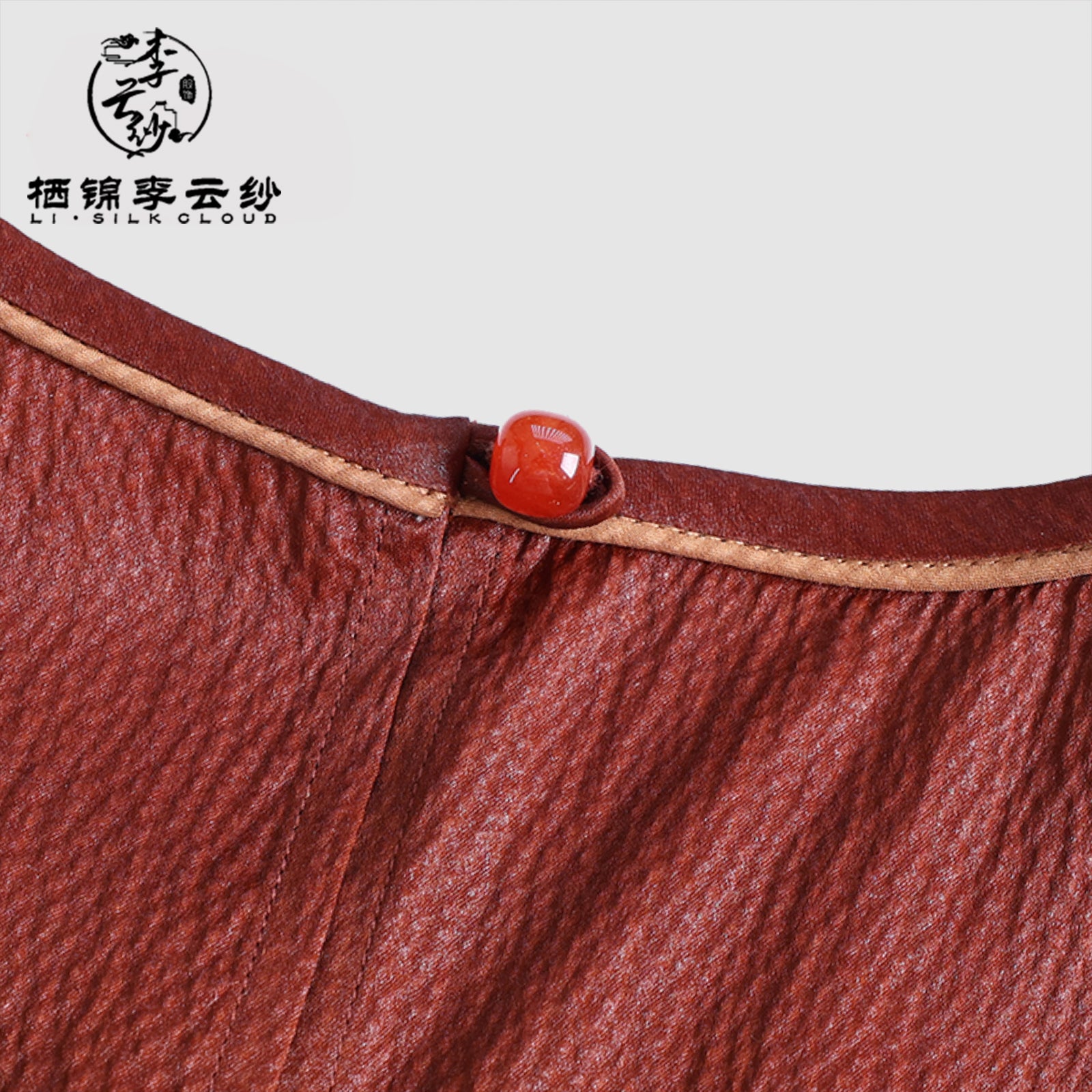 Vest - Skin-Friendly Silk Fabric,Comfortable Daily Vest Guangdong Black Pearl Gambiered Guangdong Gauze xiangyunsha
