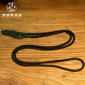 Belt，Soft Silk Blend Fabric, Elegant Oriental Waist Accessory, Guangdong Black Pearl Gambiered Guangdong Gauze xiangyunsha