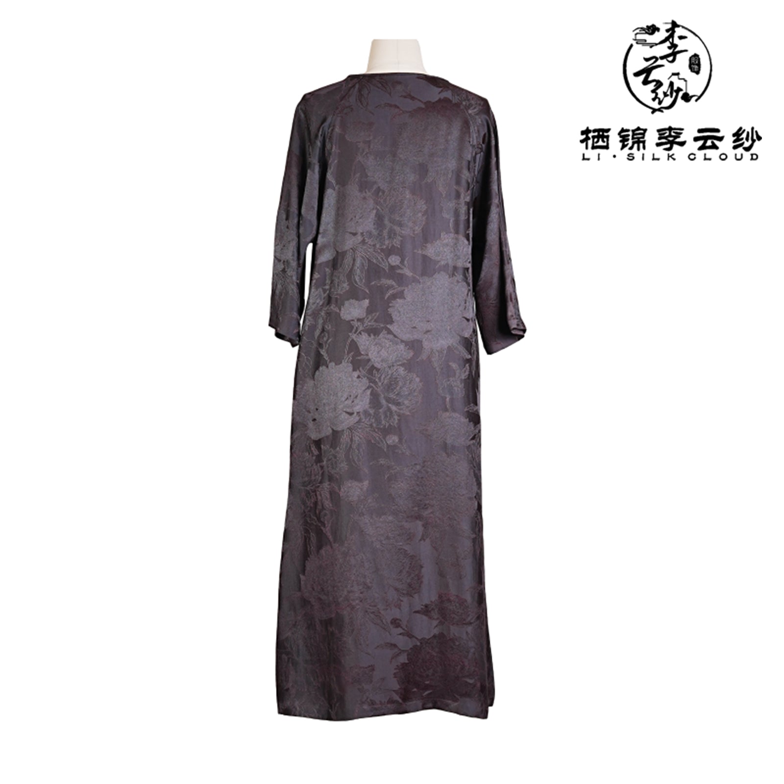 Retro Xiangyunsha Dress · Soft Gold Fabric, DetachableBelt . Guangdong Black Pearl Gambiered Guangdong Gauzexiangyunsha