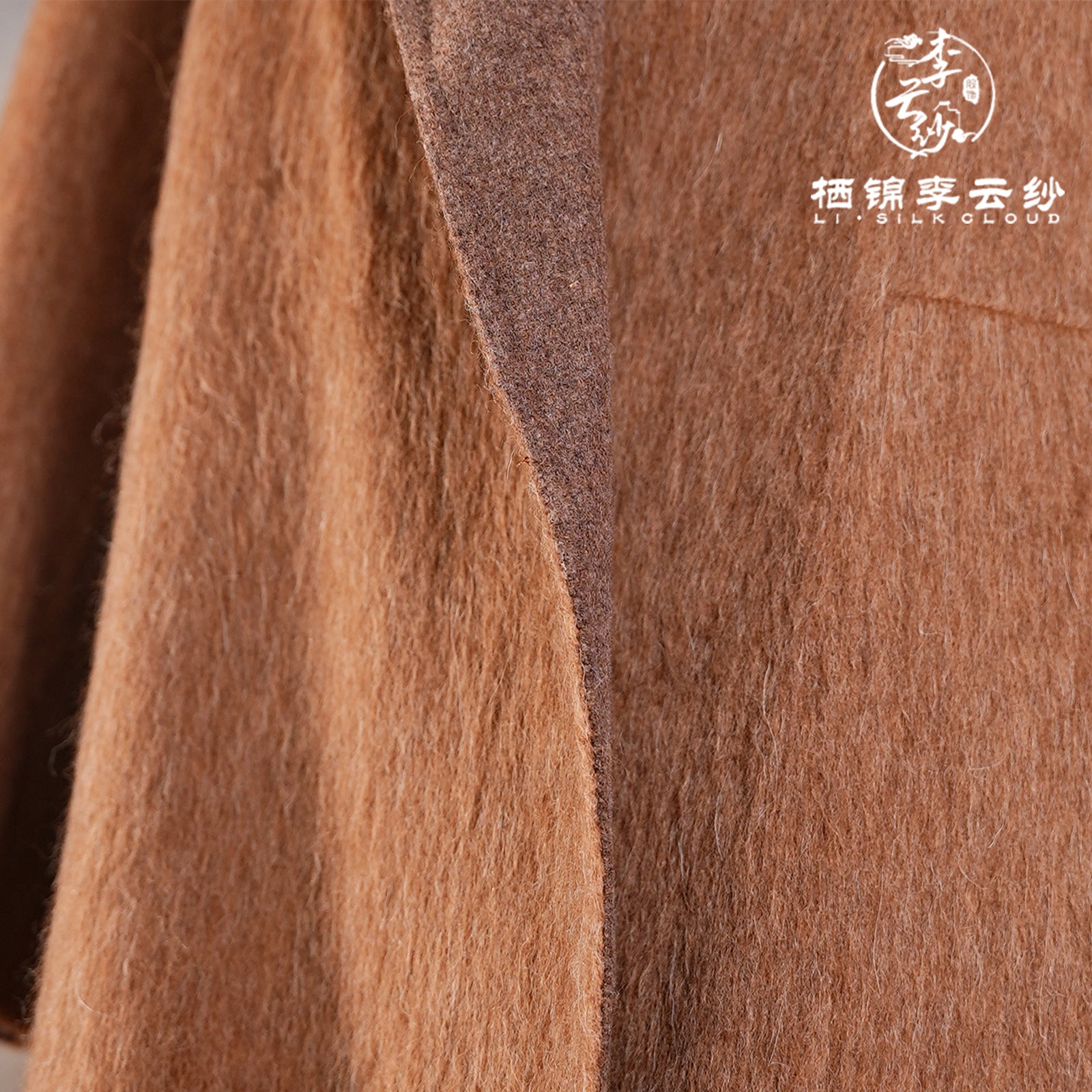 Coat, Wool Blend, Wrinkle-Resistant & Durable, Windproof & Slimming for Winter Guangdong Black Pearl Gambiered Guangdong Gauze xiangyunsha