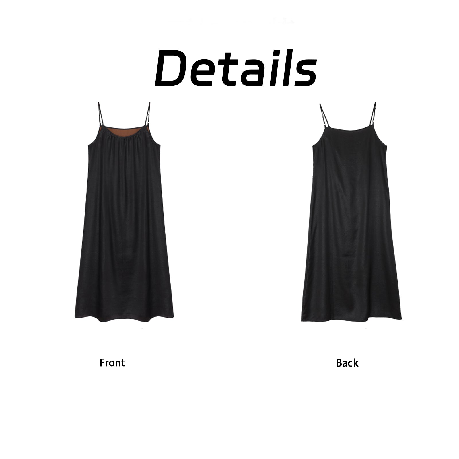 Dress - Pure Black Drapey Silk Long Dress, Chinese Style Retro Dress for Inner/Outer Wear,Guangdong Black Pearl Gambiered Guangdong Gauze xiangyunsha
