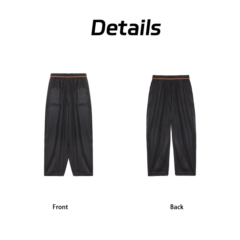 Long Pants - 100% Mulberry Silk, Chinese Style, Comfortable Silk Guangdong Black Pearl Gambiered Guangdong Gauze xiangyunsha