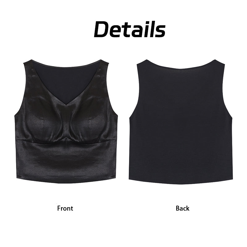 Backless Top Sexy Elegant Silk Blouse，Guangdong Black Pearl Gambiered Guangdong Gauze xiangyunsha