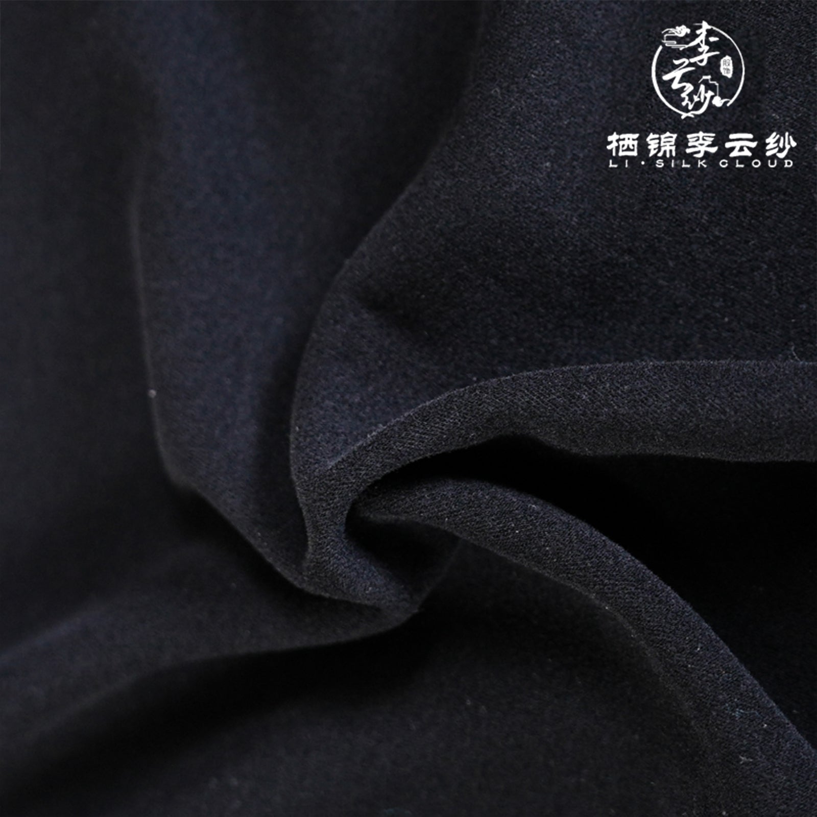 LI SILK CLOUD Top Stand Collar Draping Slim-fit Mulberry Silk Long Sleeve Office Blouse