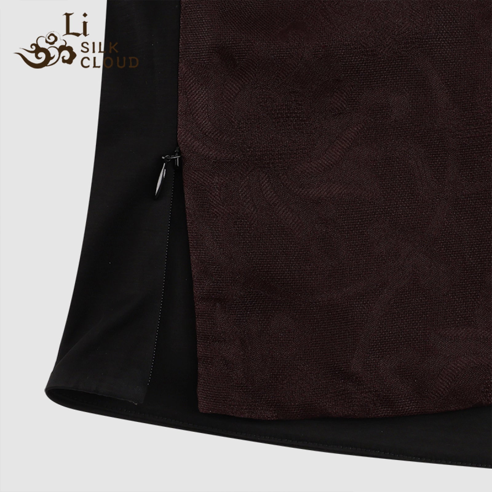 V-Neck Camisole - 100% Mulberry Silk, Chinese Style, Elegant Sleevel Guangdong Black Pearl Gambiered Guangdong Gauze xiangyunsha